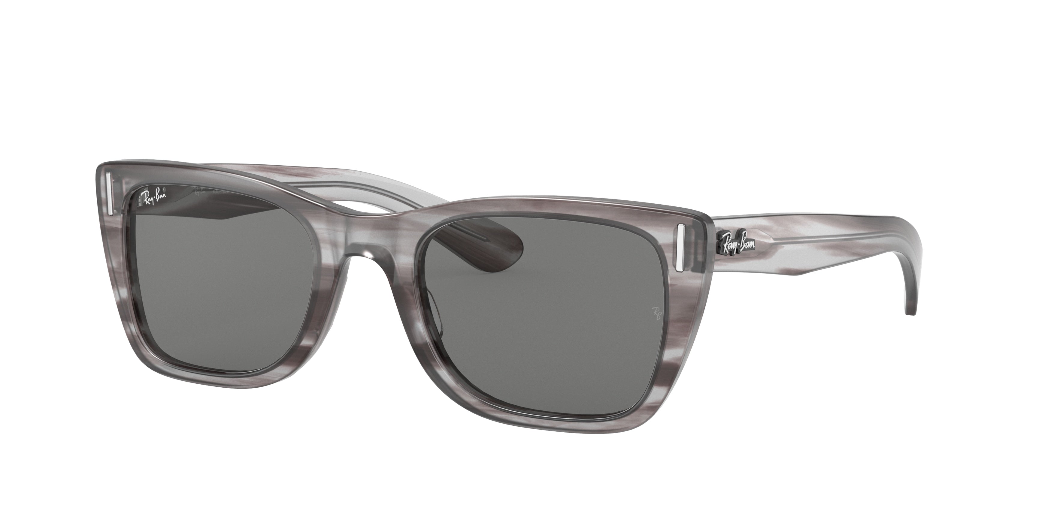 Ray-Ban CARIBBEAN RB2248 Rectangle Sunglasses  1314B1-Striped Grey 52-145-22 - Color Map Grey