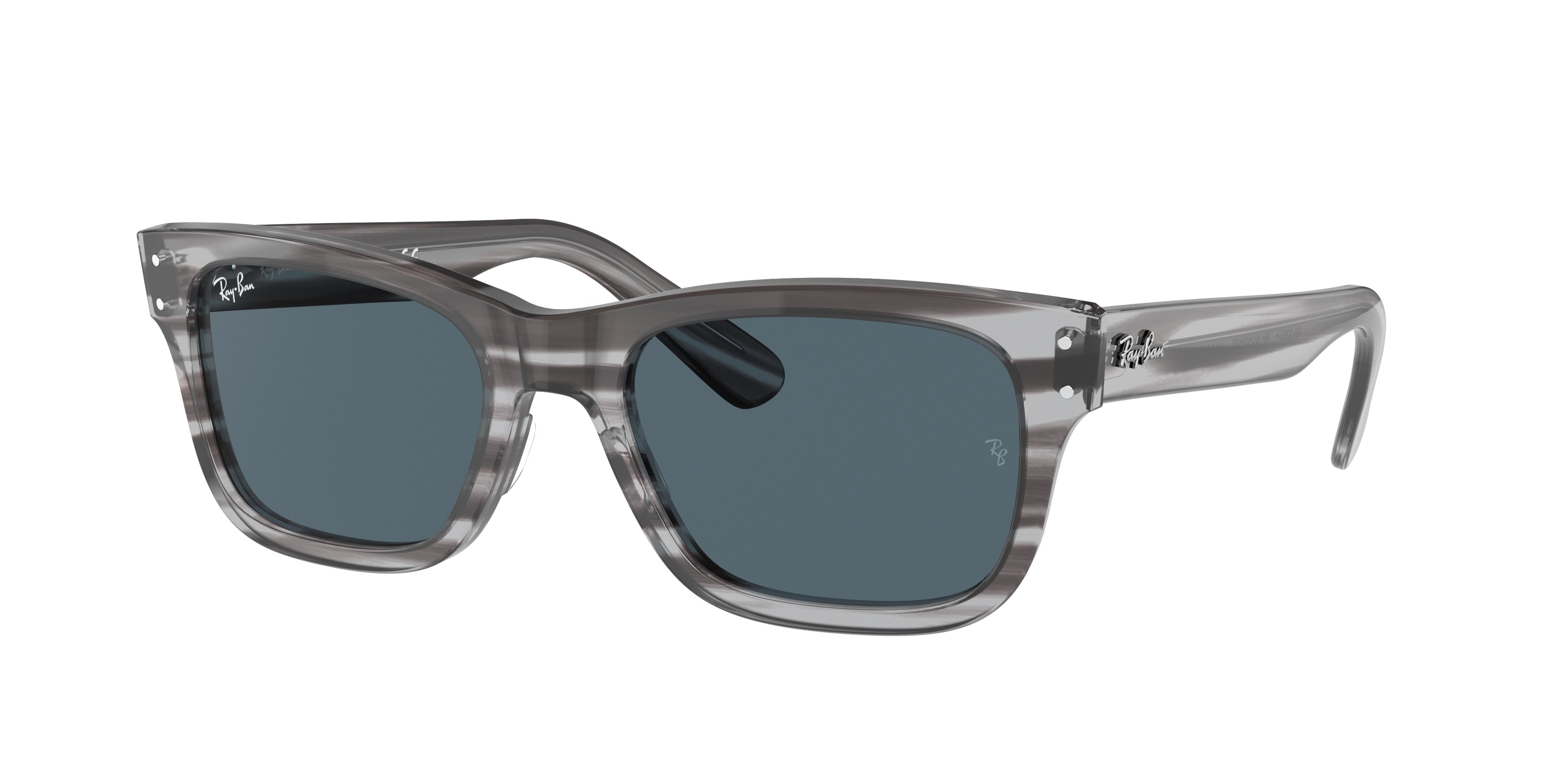 Ray-Ban MR BURBANK RB2283F Rectangle Sunglasses  1314R5-Grey 55-145-20 - Color Map Grey