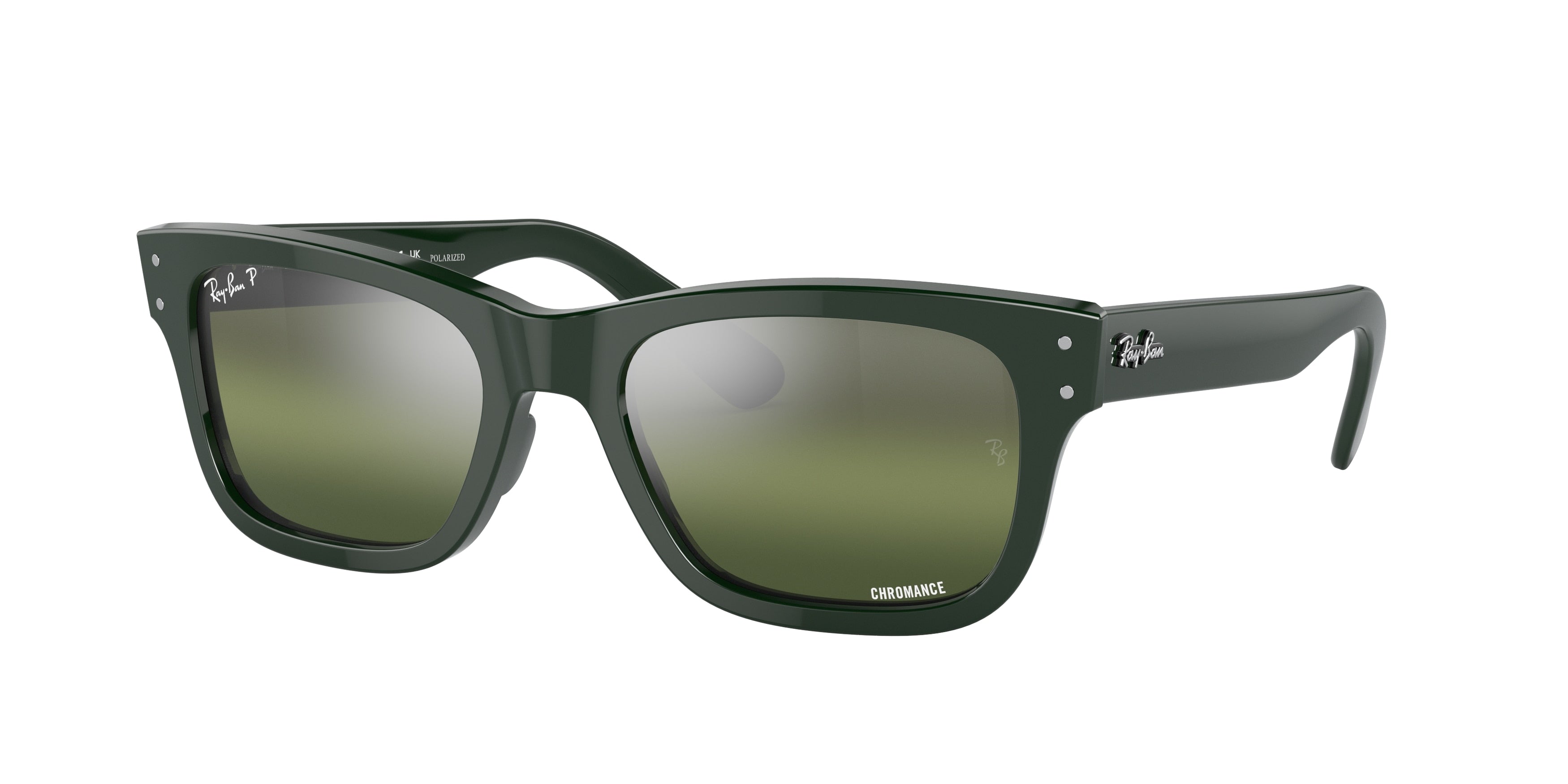 Ray-Ban MR BURBANK RB2283 Rectangle Sunglasses  6659G4-Green 55-145-20 - Color Map Green