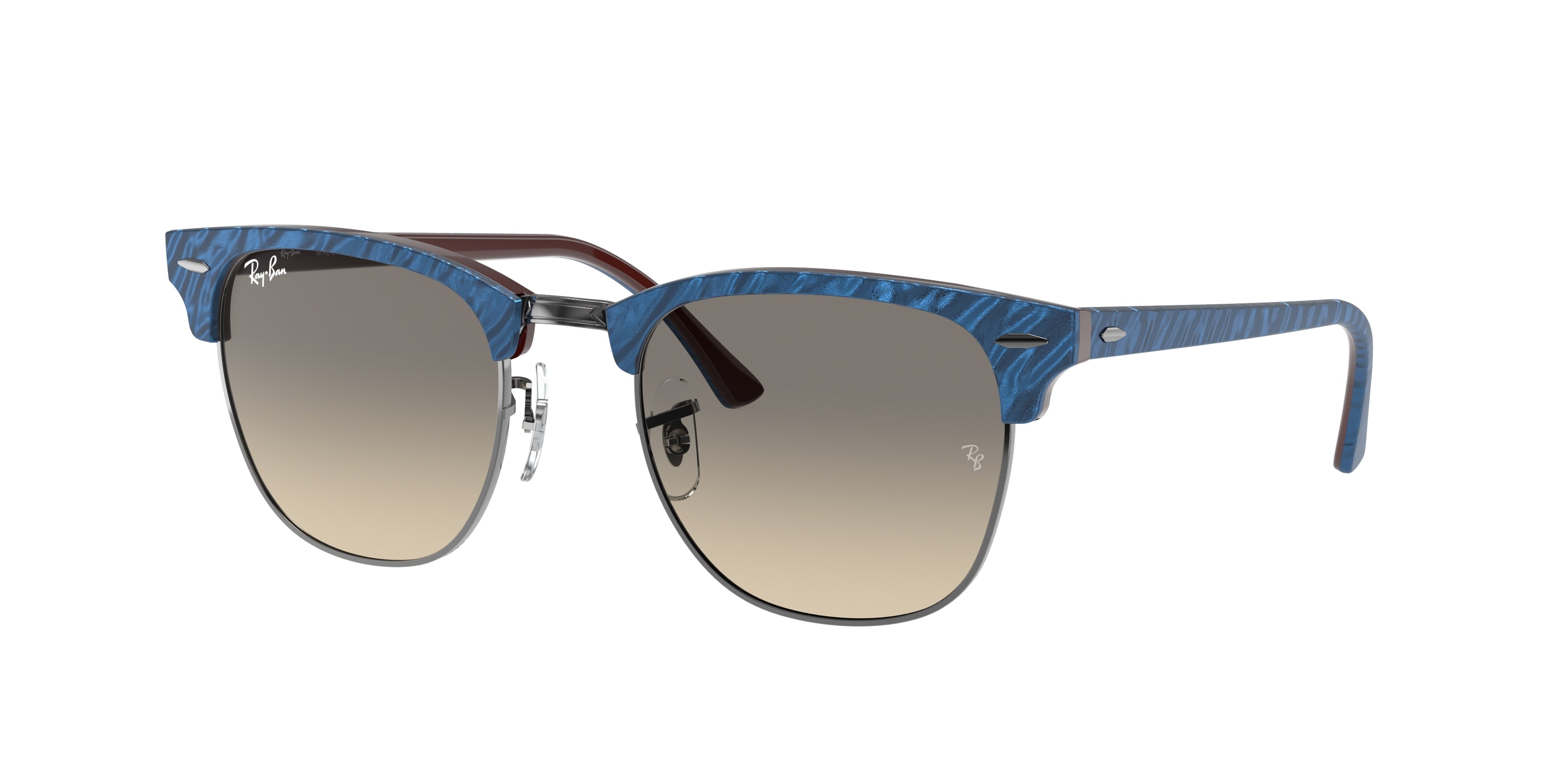 Ray-Ban CLUBMASTER RB3016 Square Sunglasses  131032-Blue 51-145-21 - Color Map Blue