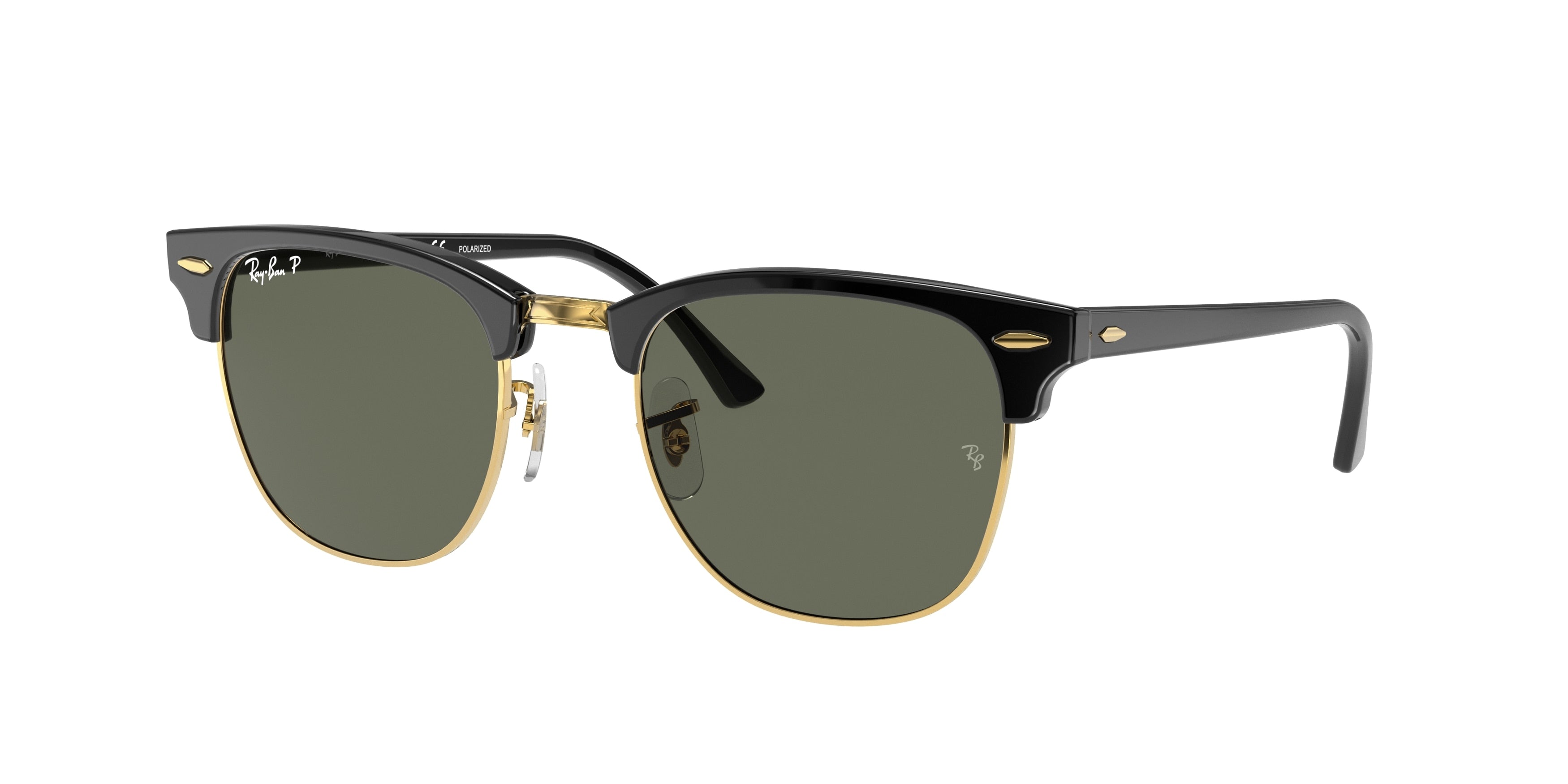 Ray-Ban CLUBMASTER RB3016 Square Sunglasses  901/58-Black 49-140-21 - Color Map Black