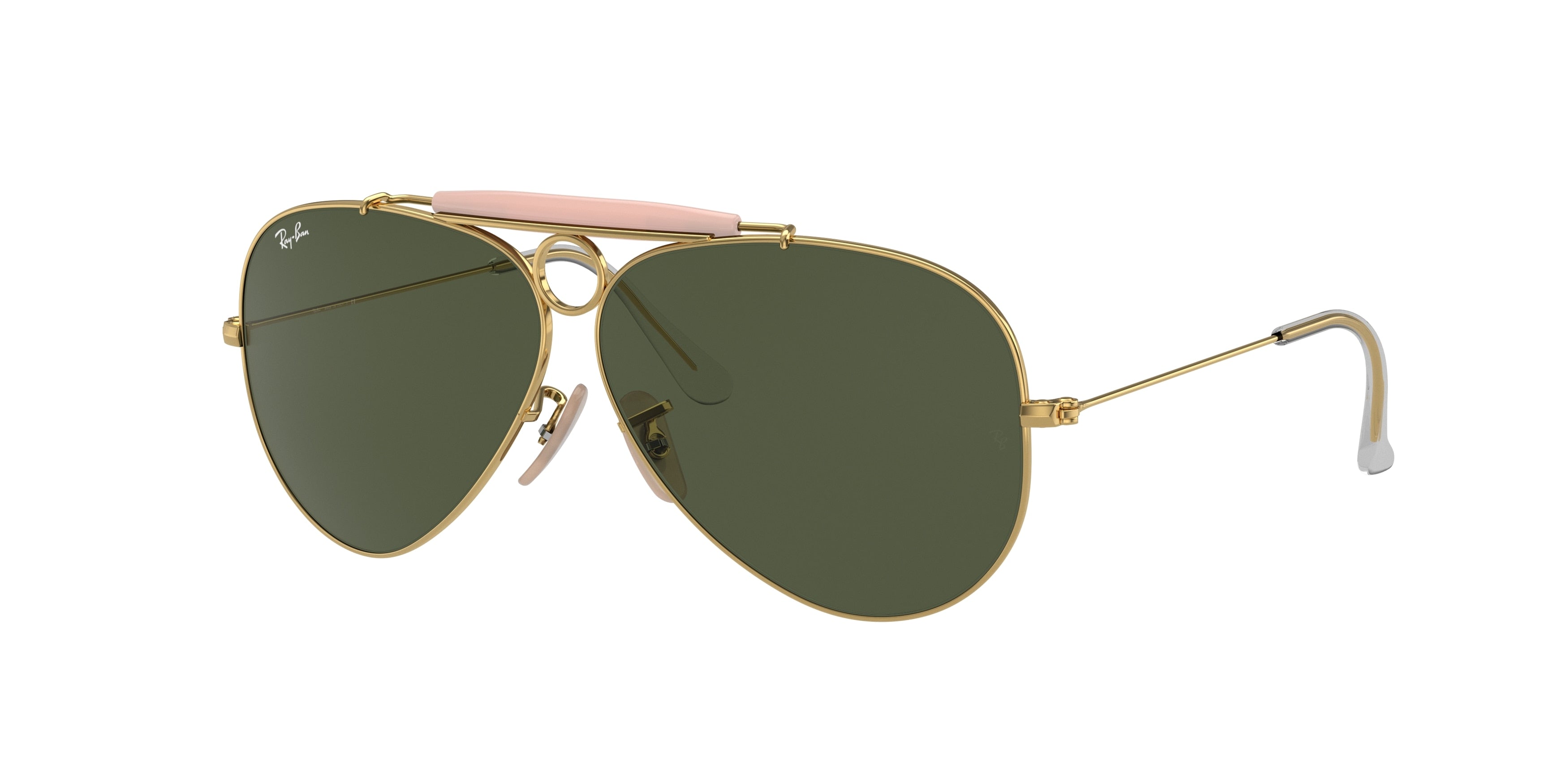 Ray-Ban SHOOTER RB3138 Pilot Sunglasses  001-Gold 58-135-9 - Color Map Gold