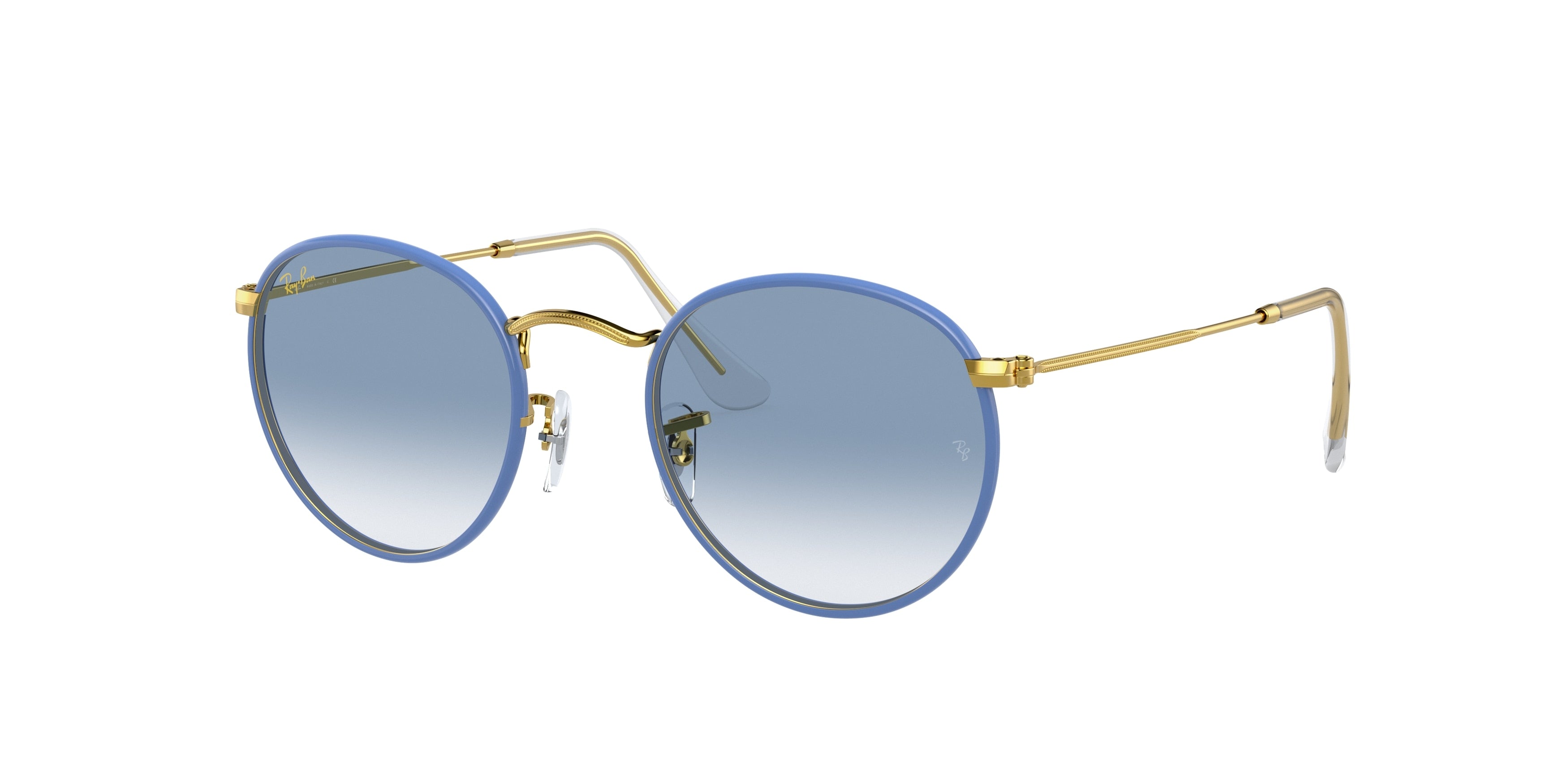 Ray-Ban ROUND FULL COLOR RB3447JM Phantos Sunglasses  91963F-Light Blue 50-145-21 - Color Map Blue