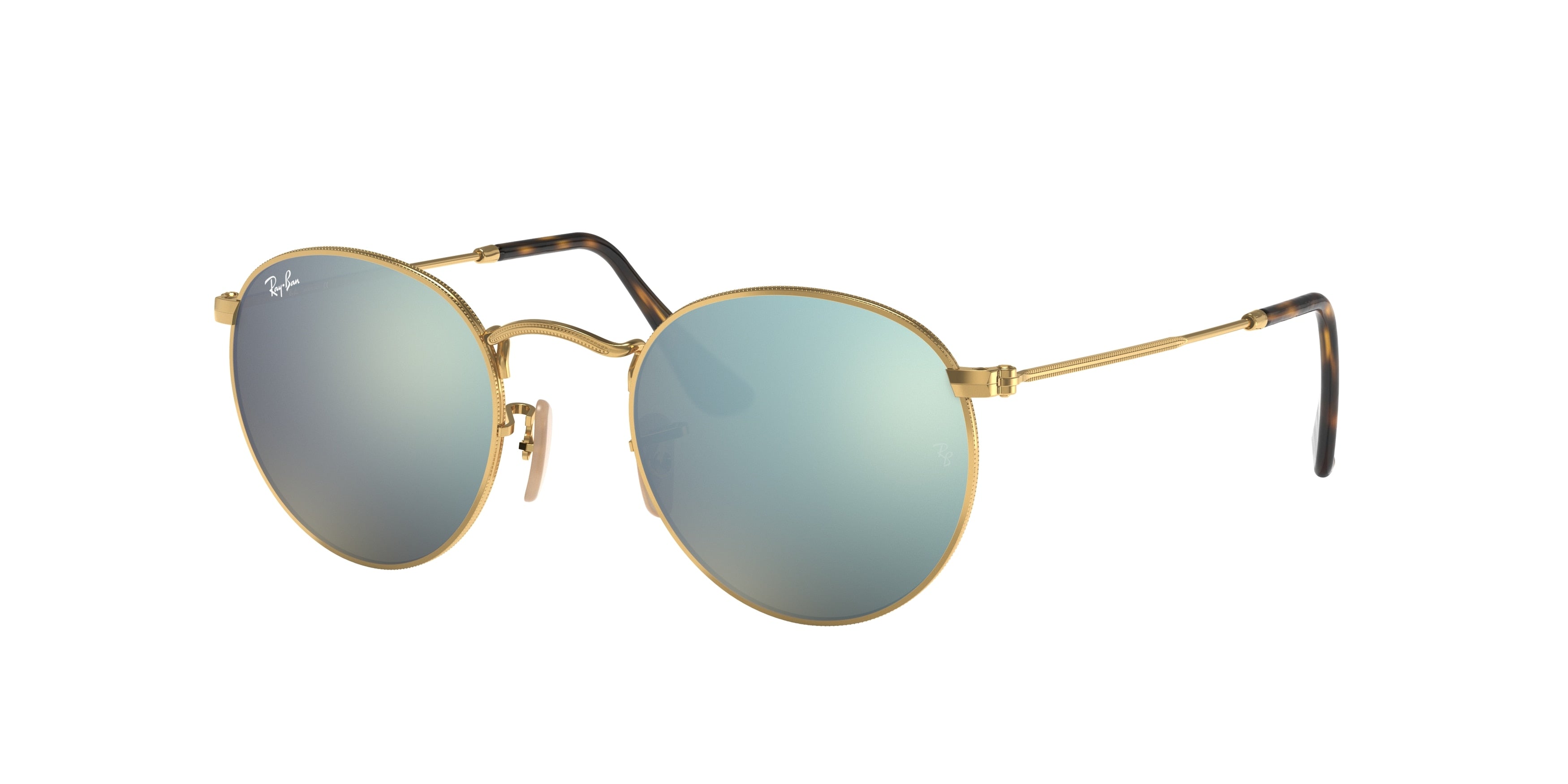 Ray-Ban ROUND METAL RB3447N Round Sunglasses  001/30-Gold 47-140-21 - Color Map Gold