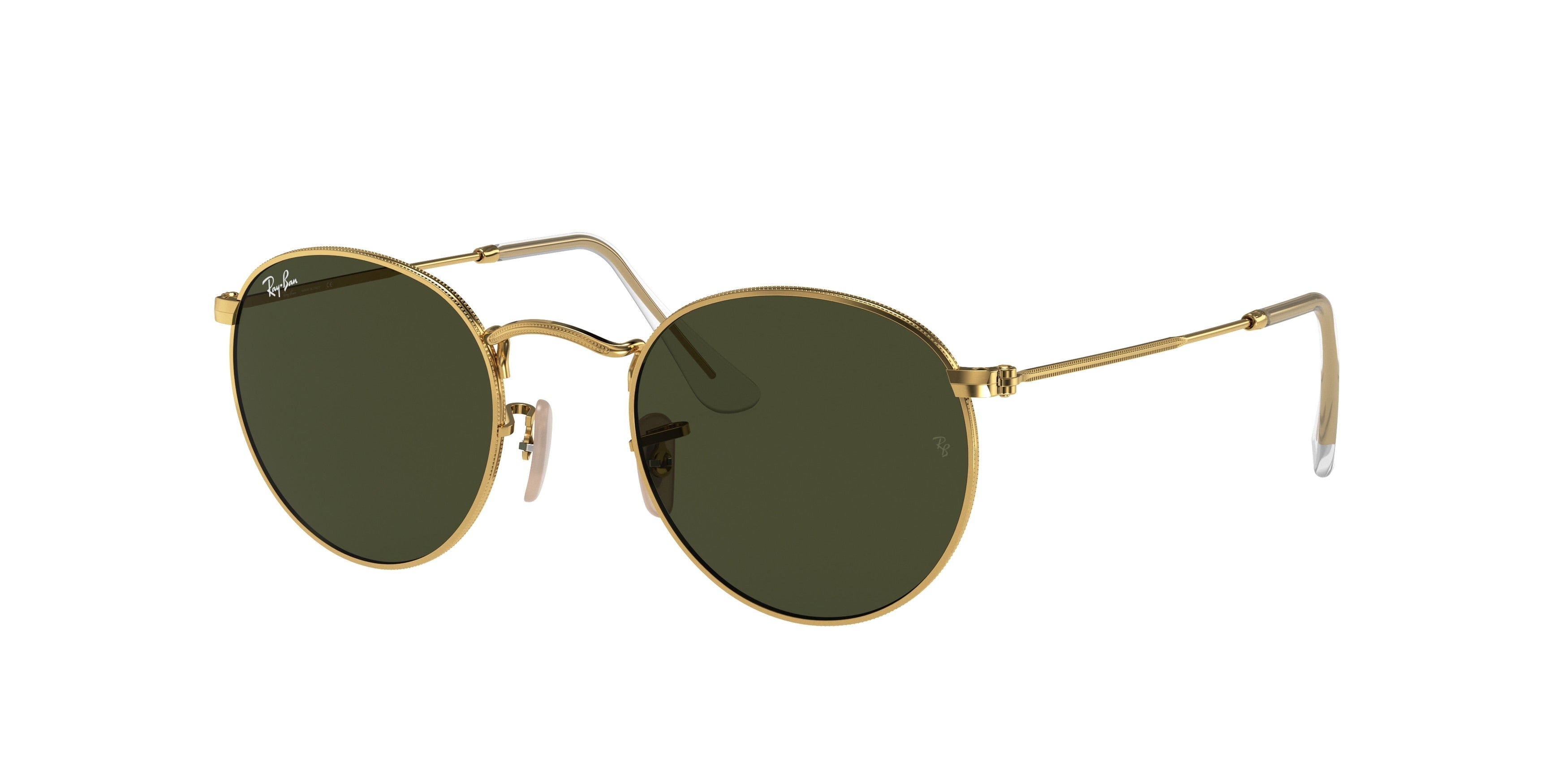 Ray-Ban ROUND METAL RB3447 Round Sunglasses  001-Gold 53-145-21 - Color Map Gold