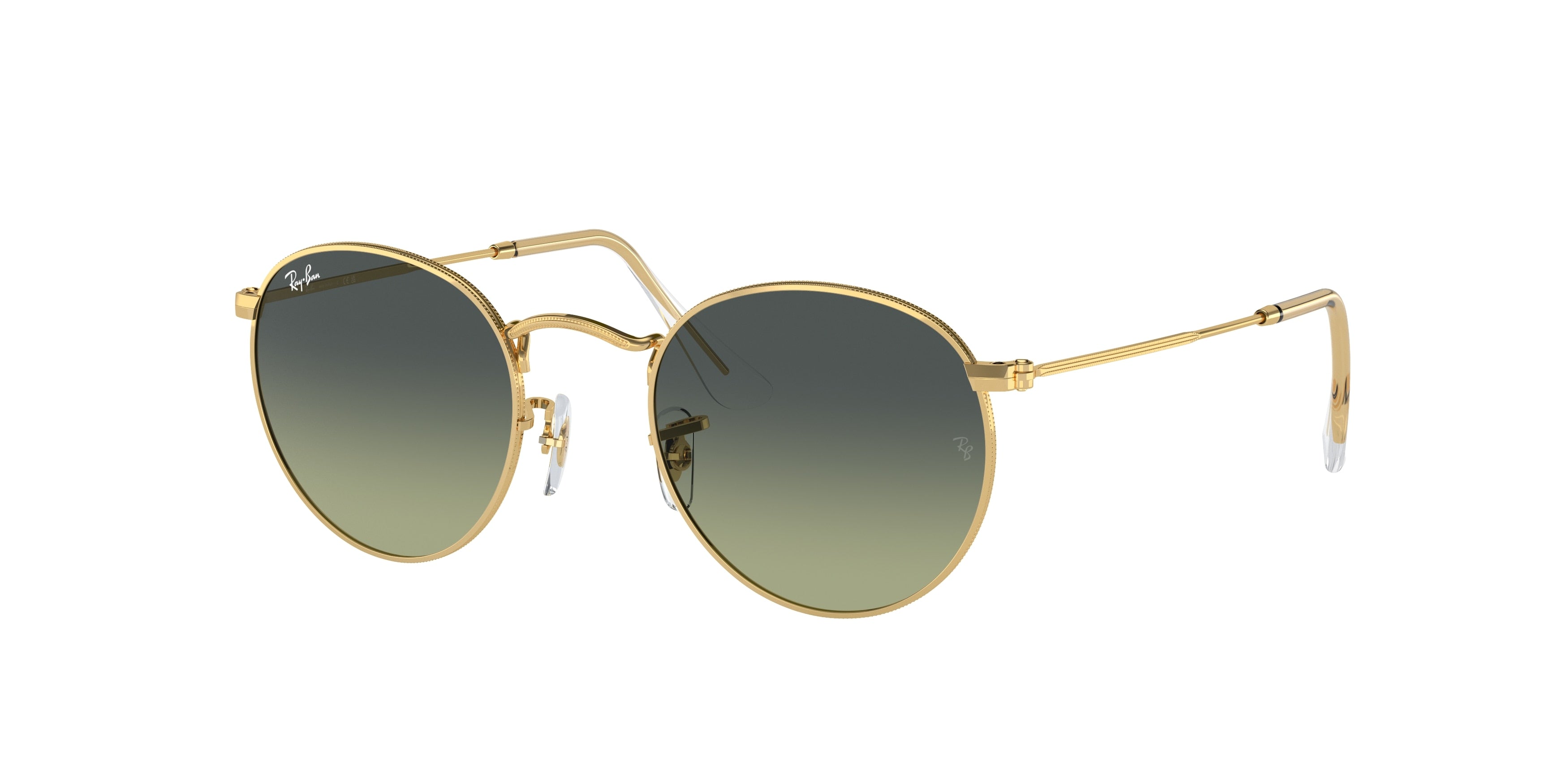 Ray-Ban ROUND METAL RB3447 Round Sunglasses  001/BH-Gold 53-145-21 - Color Map Gold