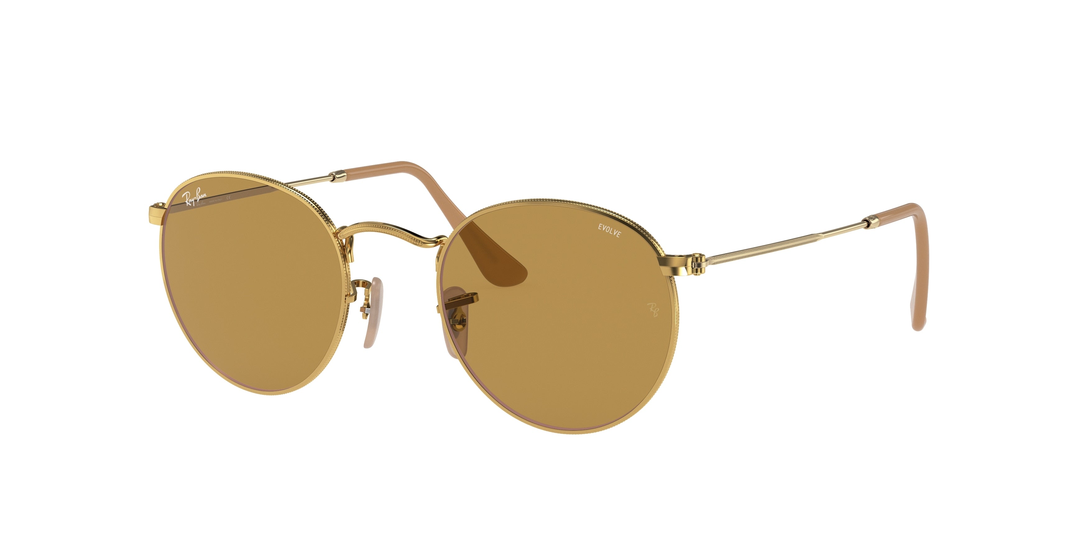 Ray-Ban ROUND METAL RB3447 Round Sunglasses  90644I-Gold 50-145-21 - Color Map Gold