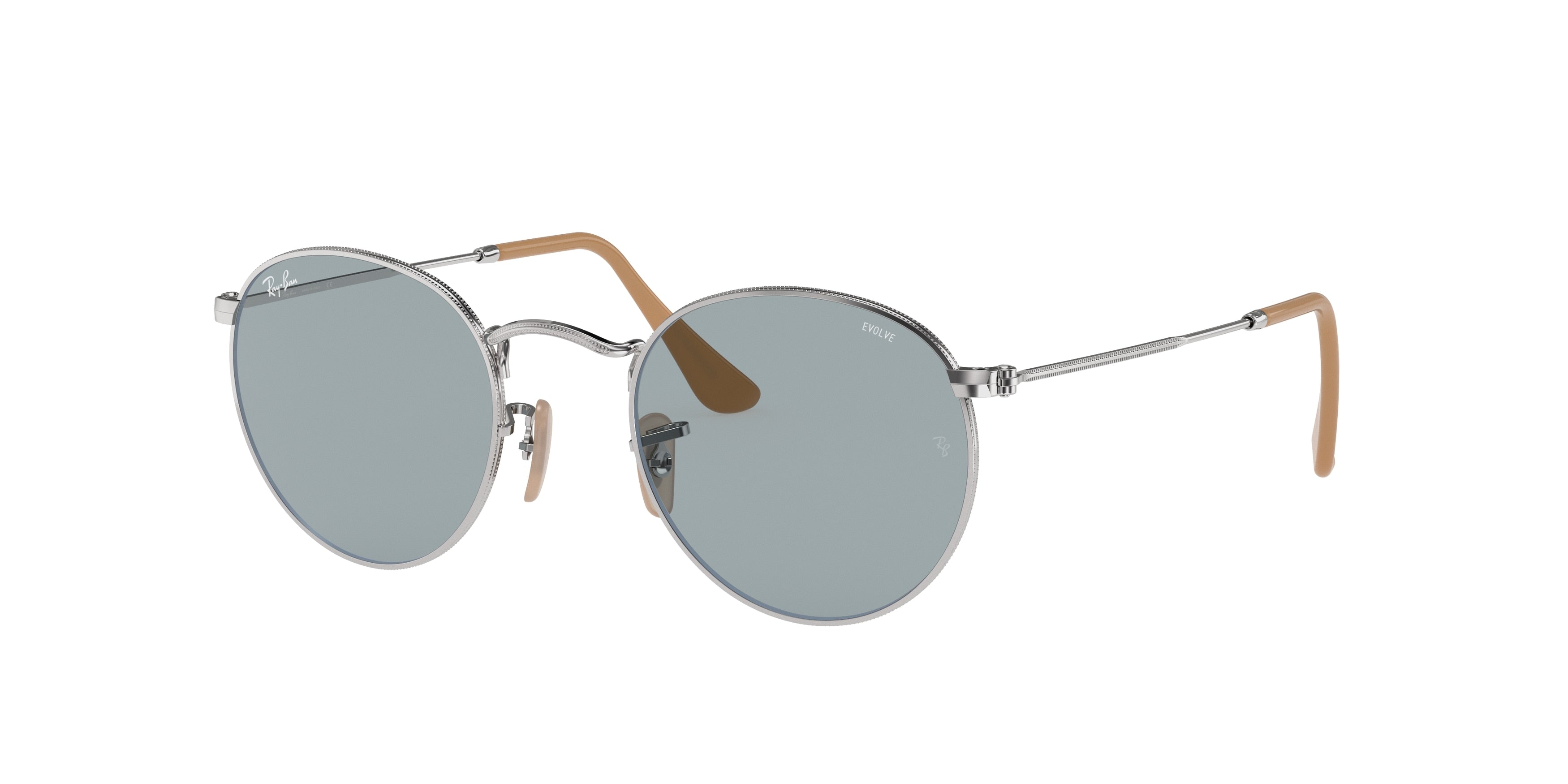 Ray-Ban ROUND METAL RB3447 Round Sunglasses  9065I5-Silver 50-145-21 - Color Map Silver