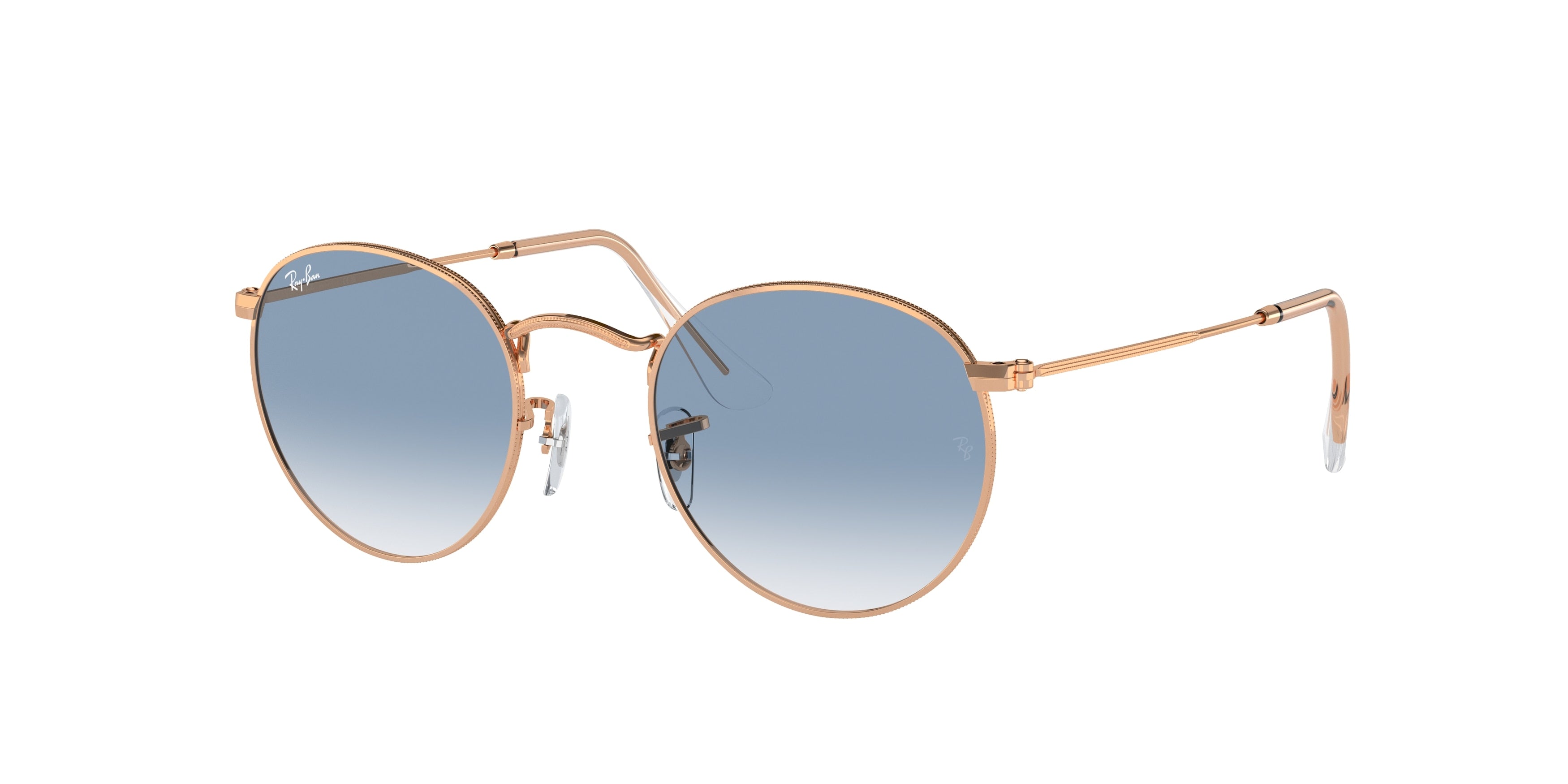 Ray-Ban ROUND METAL RB3447 Round Sunglasses  92023F-Rose Gold 53-145-21 - Color Map Gold