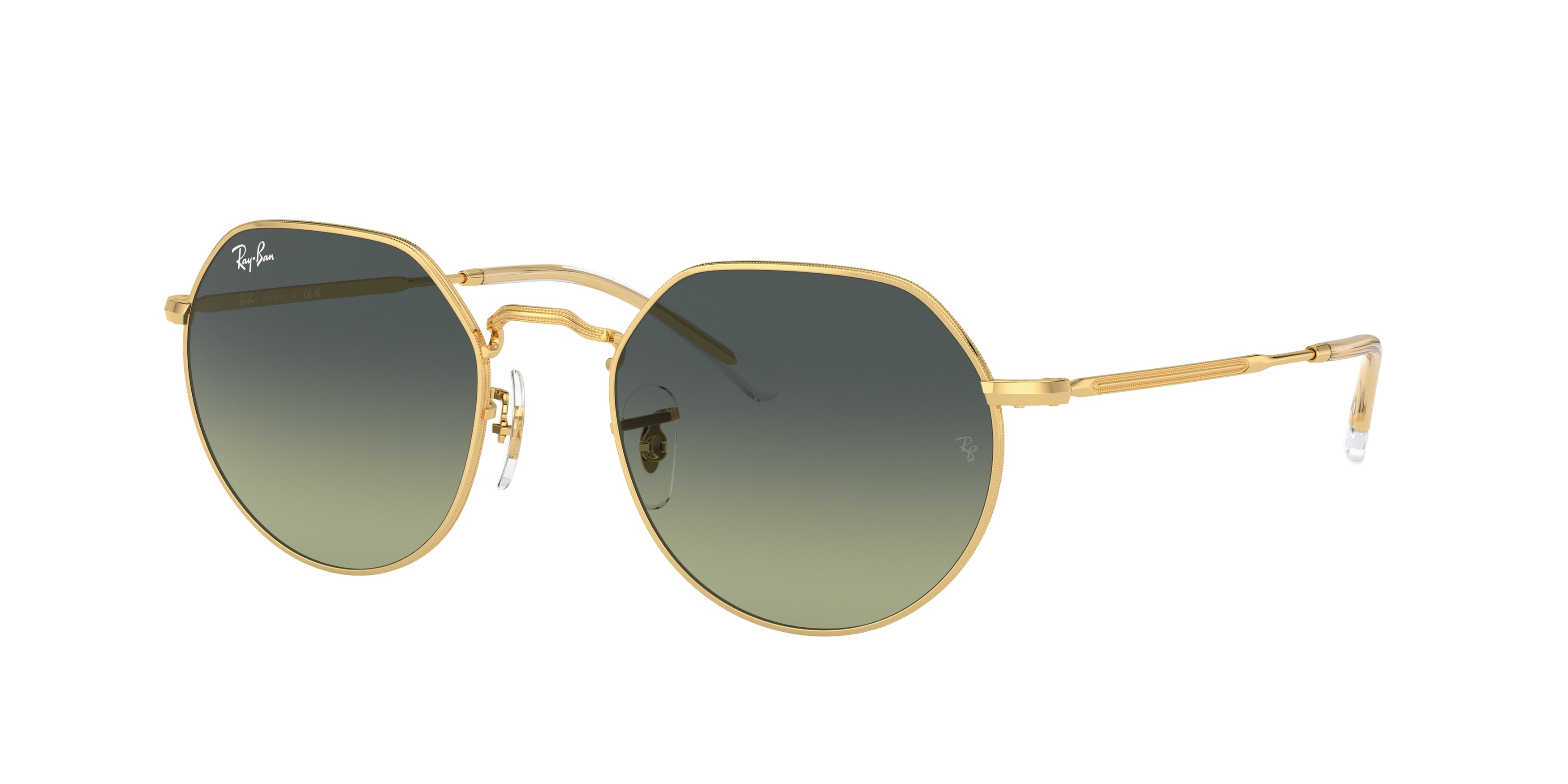 Ray-Ban JACK RB3565 Irregular Sunglasses  001/BH-Gold 55-145-20 - Color Map Gold