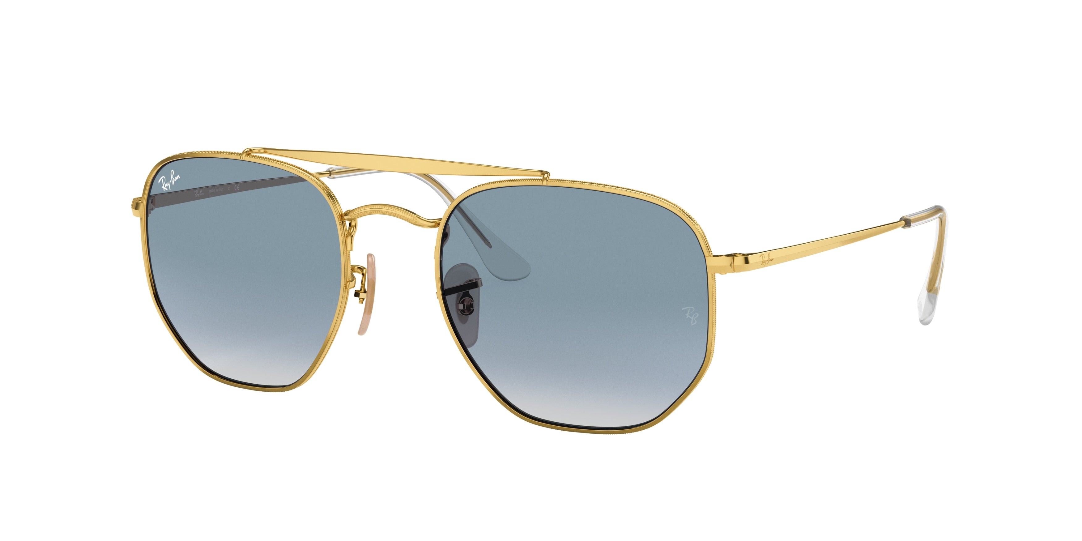 Ray-Ban THE MARSHAL RB3648 Irregular Sunglasses  001/3F-Gold 51-145-21 - Color Map Gold