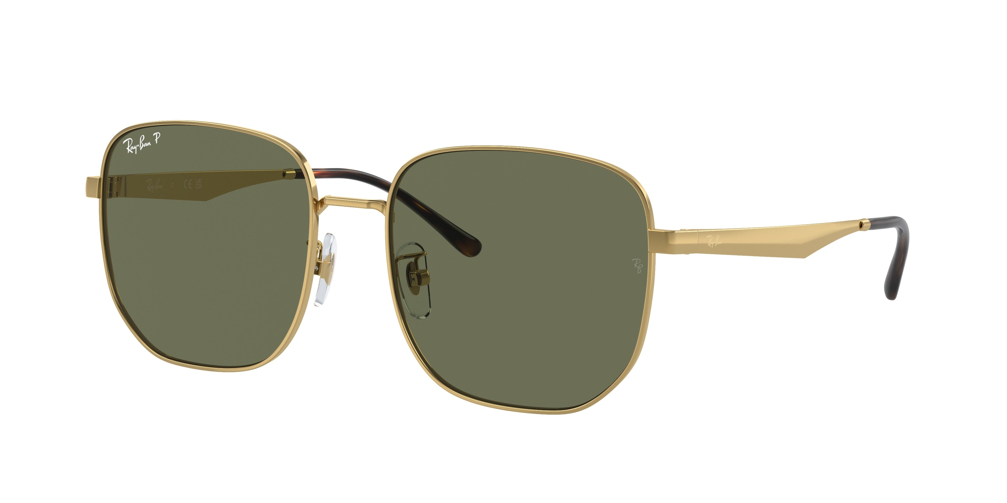 Ray-Ban RB3713D Irregular Sunglasses  001/9A-Gold 57-145-18 - Color Map Gold