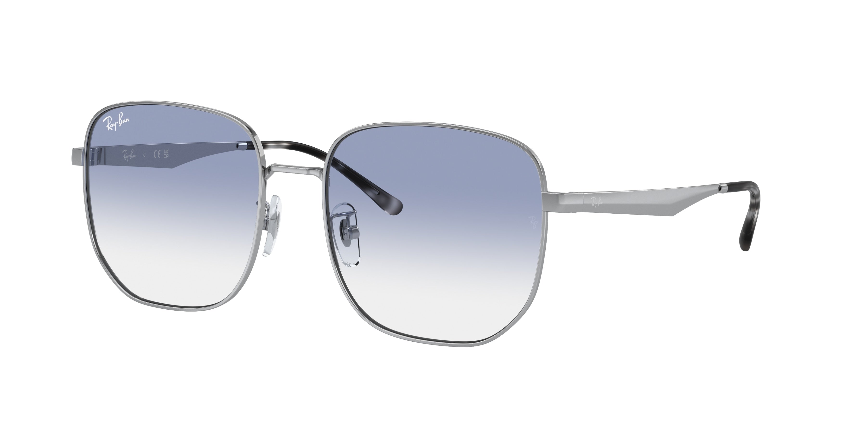 Ray-Ban RB3713D Irregular Sunglasses  003/19-Silver 57-145-18 - Color Map Silver