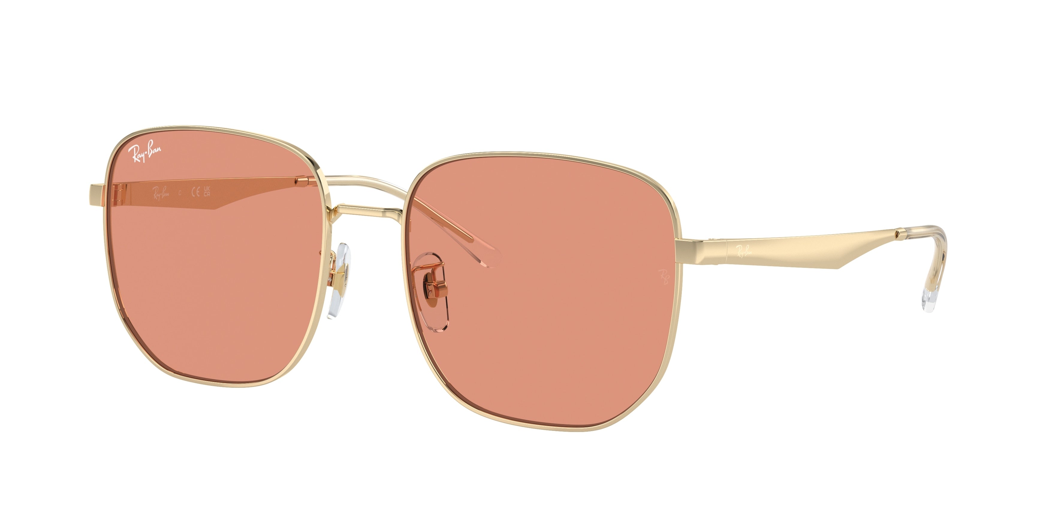 Ray-Ban RB3713D Irregular Sunglasses  921374-Pale Gold 57-145-18 - Color Map Gold