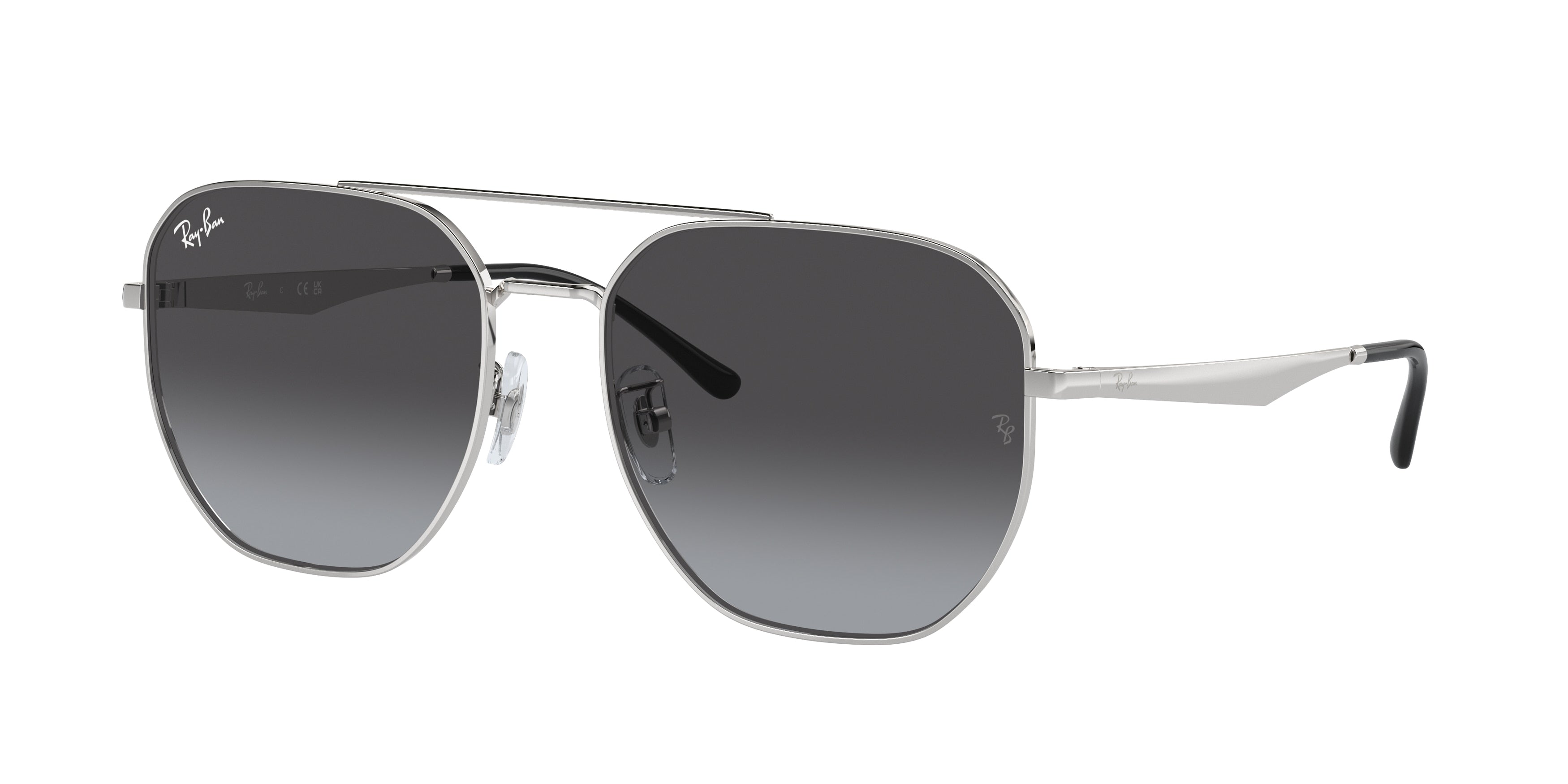 Ray-Ban RB3724D Irregular Sunglasses  003/8G-Silver 59-145-18 - Color Map Silver