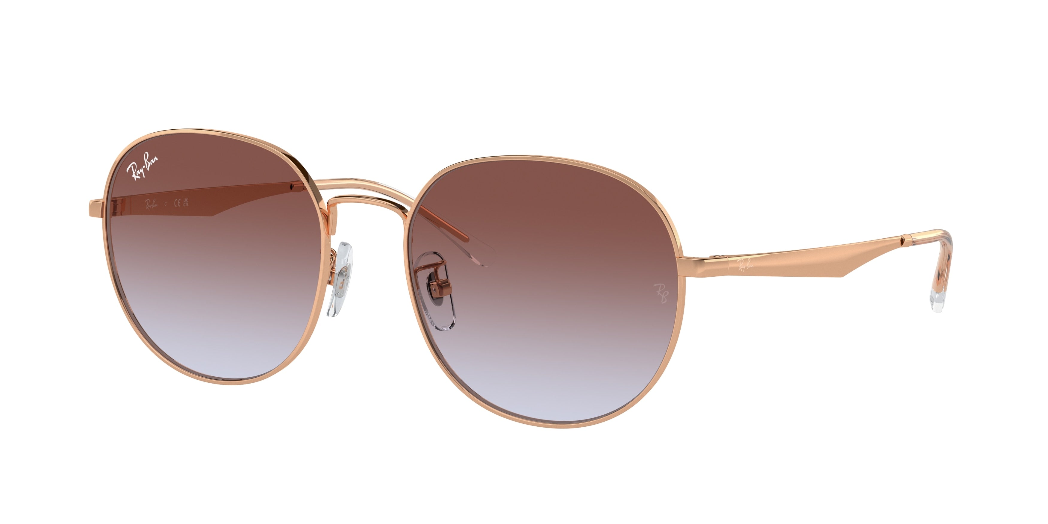 Ray-Ban RB3727D Phantos Sunglasses  9202I8-Rose Gold 57-145-19 - Color Map Gold