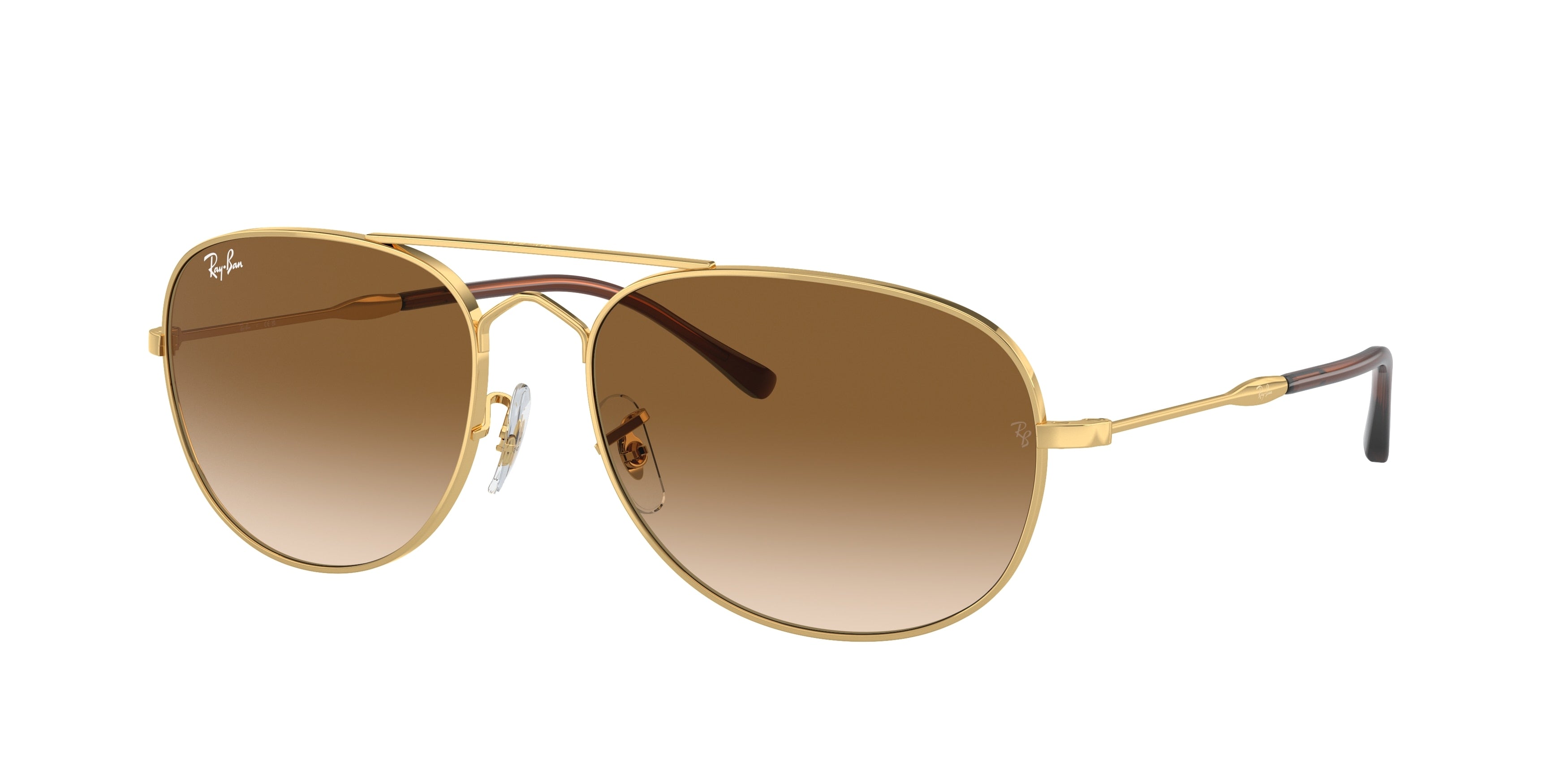 Ray-Ban BAIN BRIDGE RB3735 Pilot Sunglasses  001/51-Gold 60-145-17 - Color Map Gold