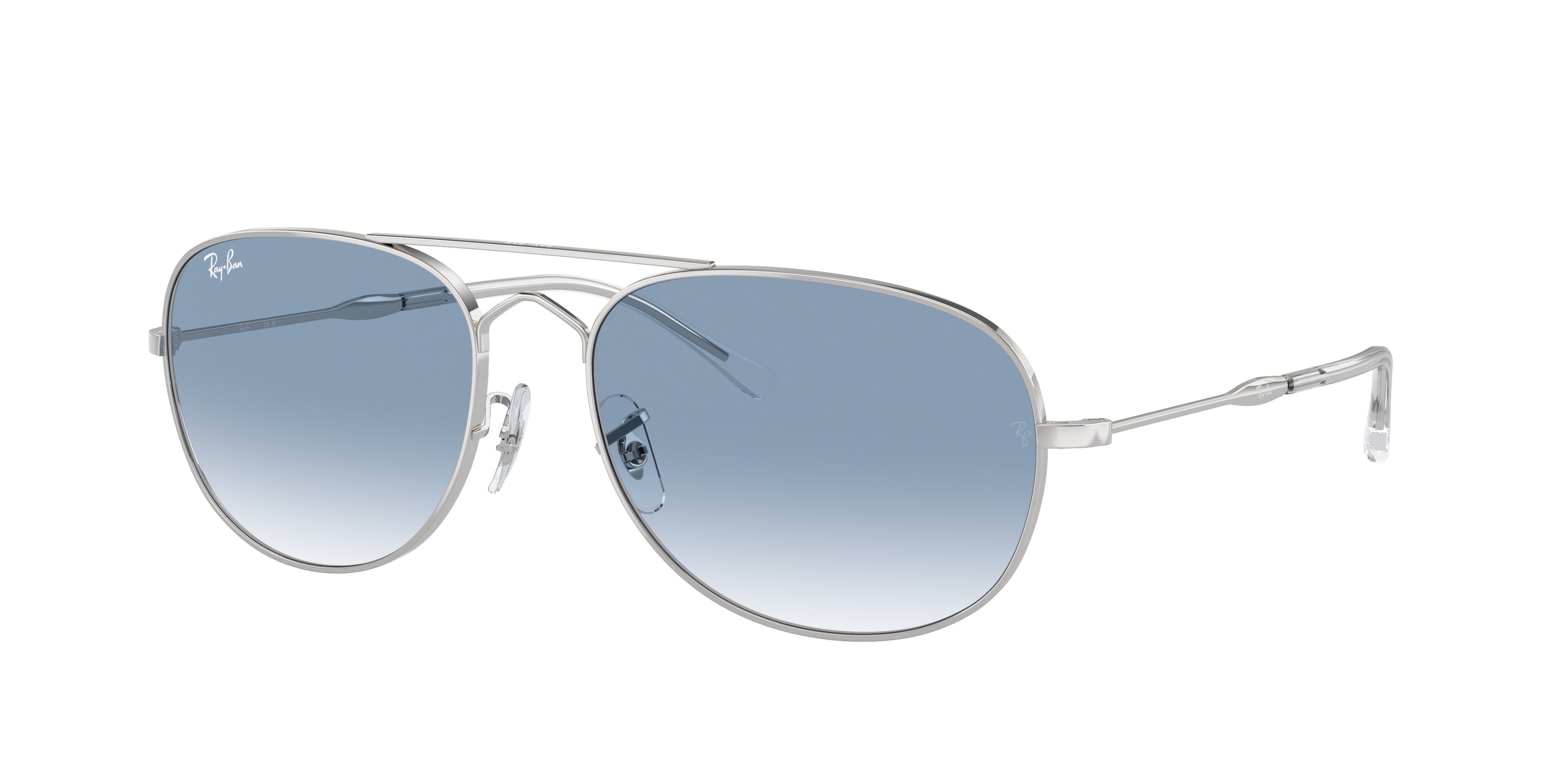 Ray-Ban BAIN BRIDGE RB3735 Pilot Sunglasses  003/3F-Silver 60-145-17 - Color Map Silver