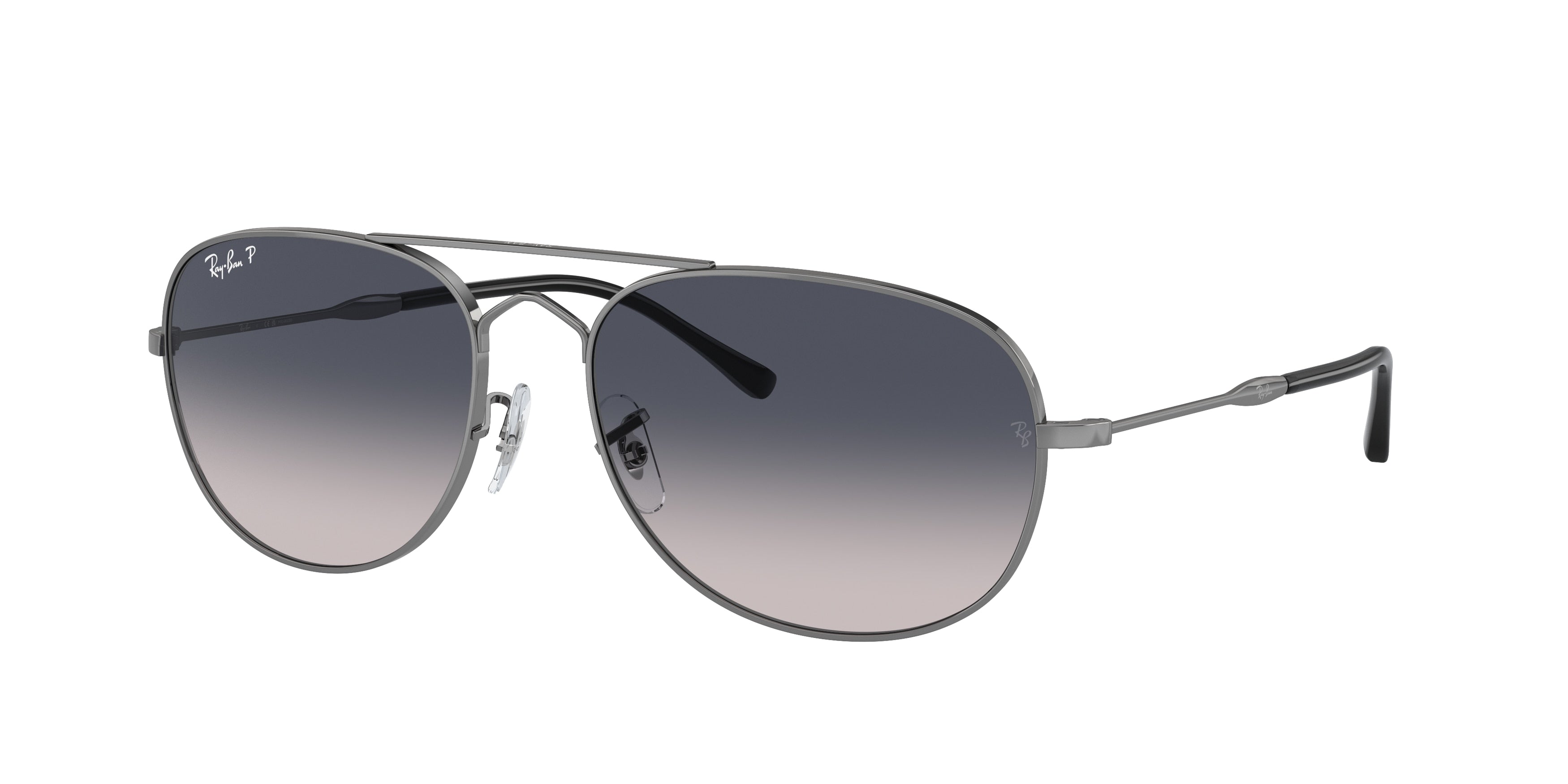 Ray-Ban BAIN BRIDGE RB3735 Pilot Sunglasses  004/78-Gunmetal 60-145-17 - Color Map Grey