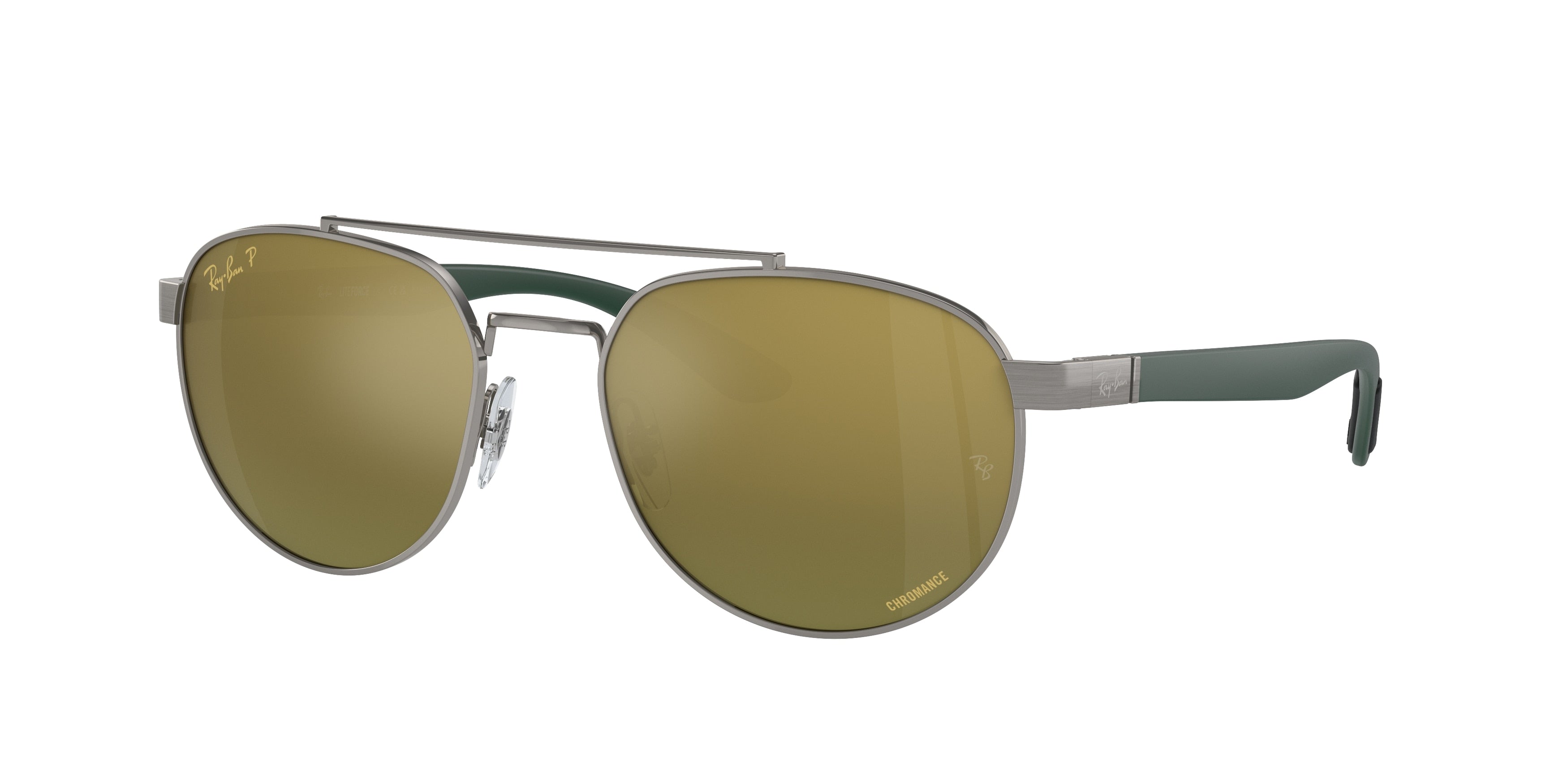 Ray-Ban RB3736CH Irregular Sunglasses  92696O-Gunmetal 56-145-19 - Color Map Grey