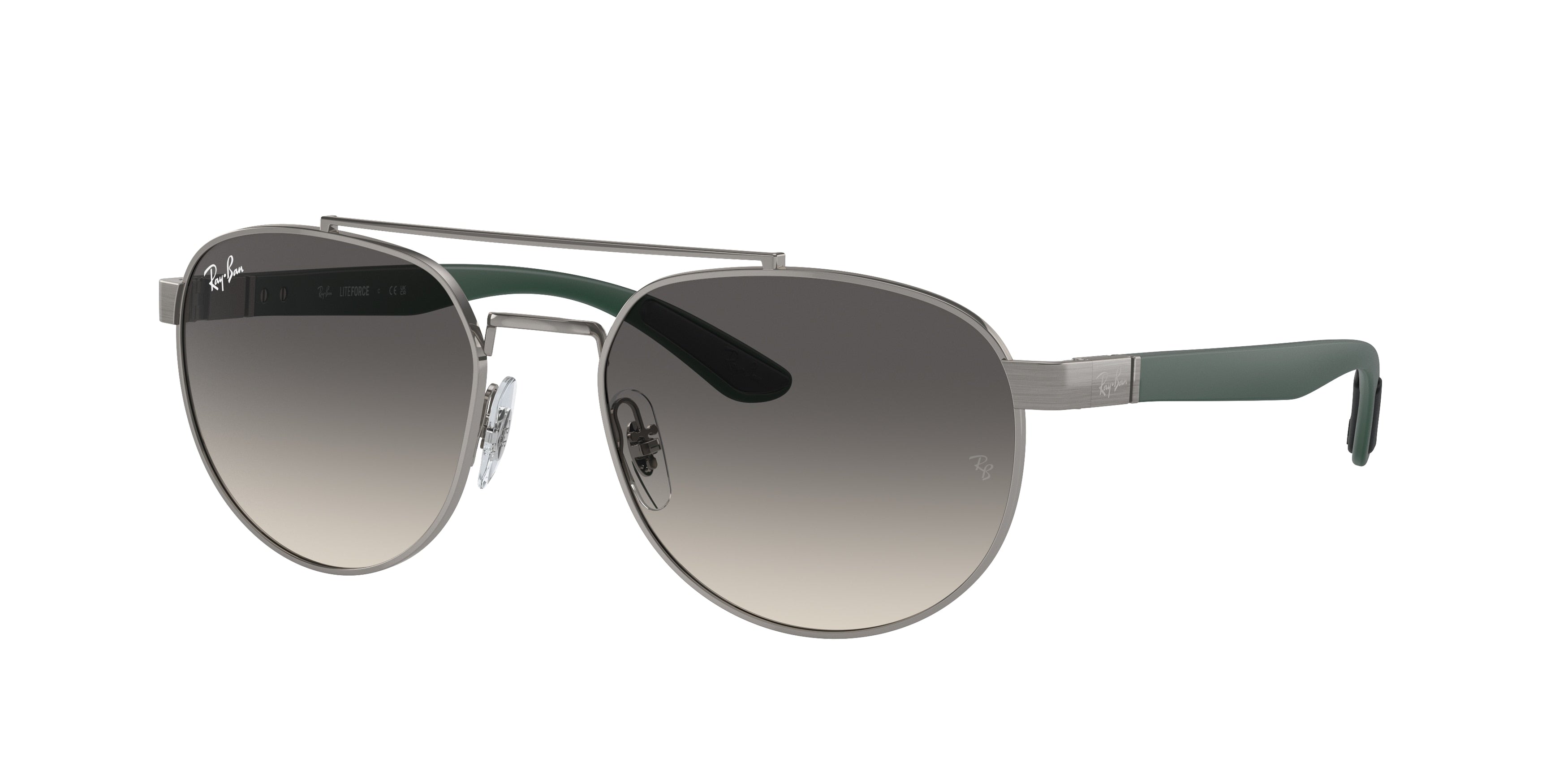 Ray-Ban RB3736 Irregular Sunglasses  926911-Gunmetal 56-145-19 - Color Map Grey