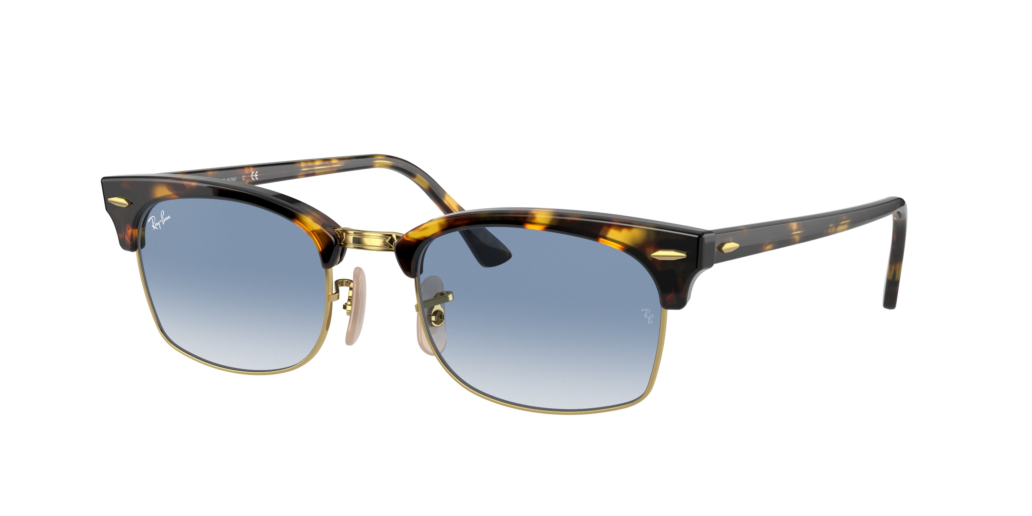 Ray-Ban CLUBMASTER SQUARE RB3916 Rectangle Sunglasses  13353F-Yellow Havana 52-145-21 - Color Map Tortoise