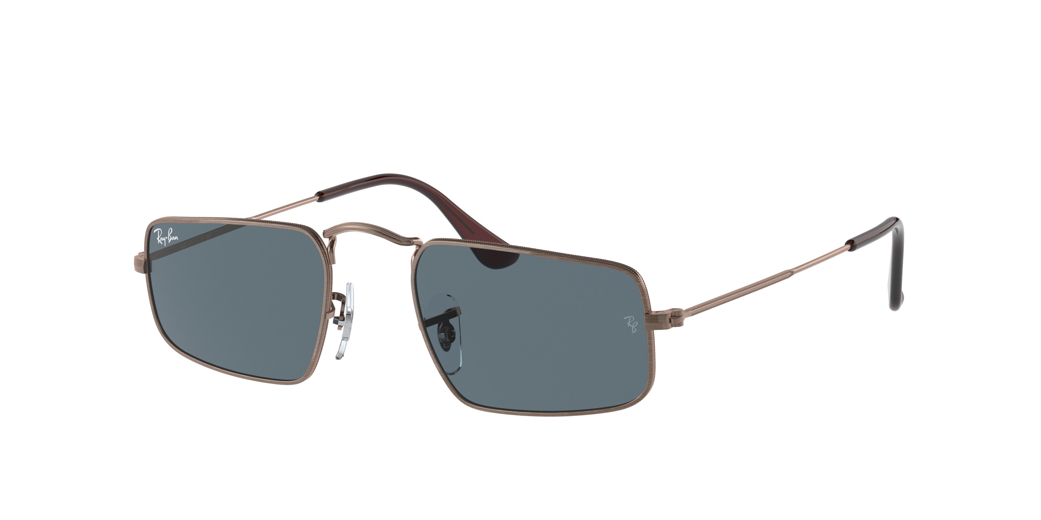 Ray-Ban JULIE RB3957 Rectangle Sunglasses  9230R5-Antique Copper 46-140-20 - Color Map Brown