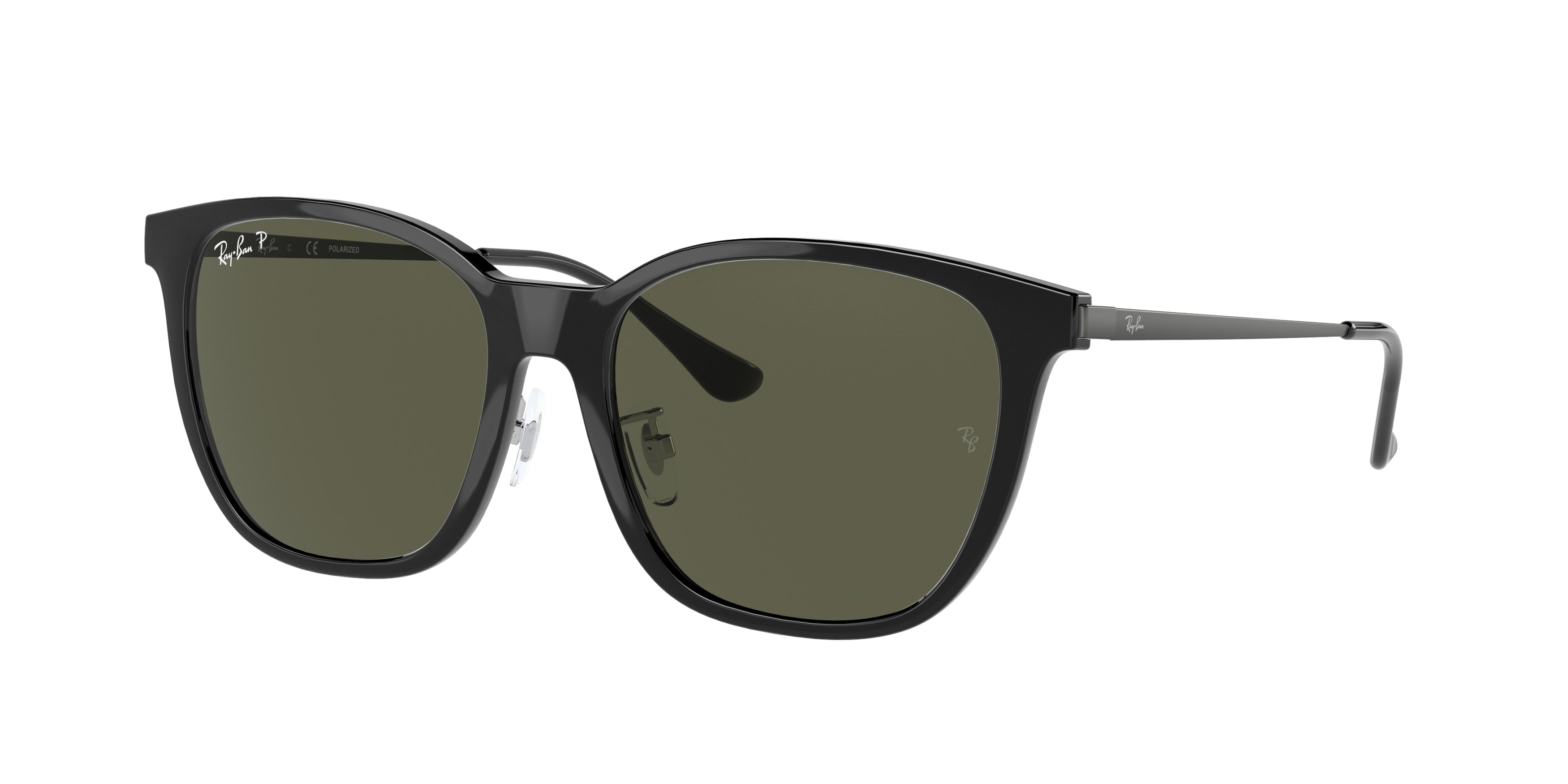 Ray-Ban RB4333D Square Sunglasses  601/9A-Black 55-145-17 - Color Map Black