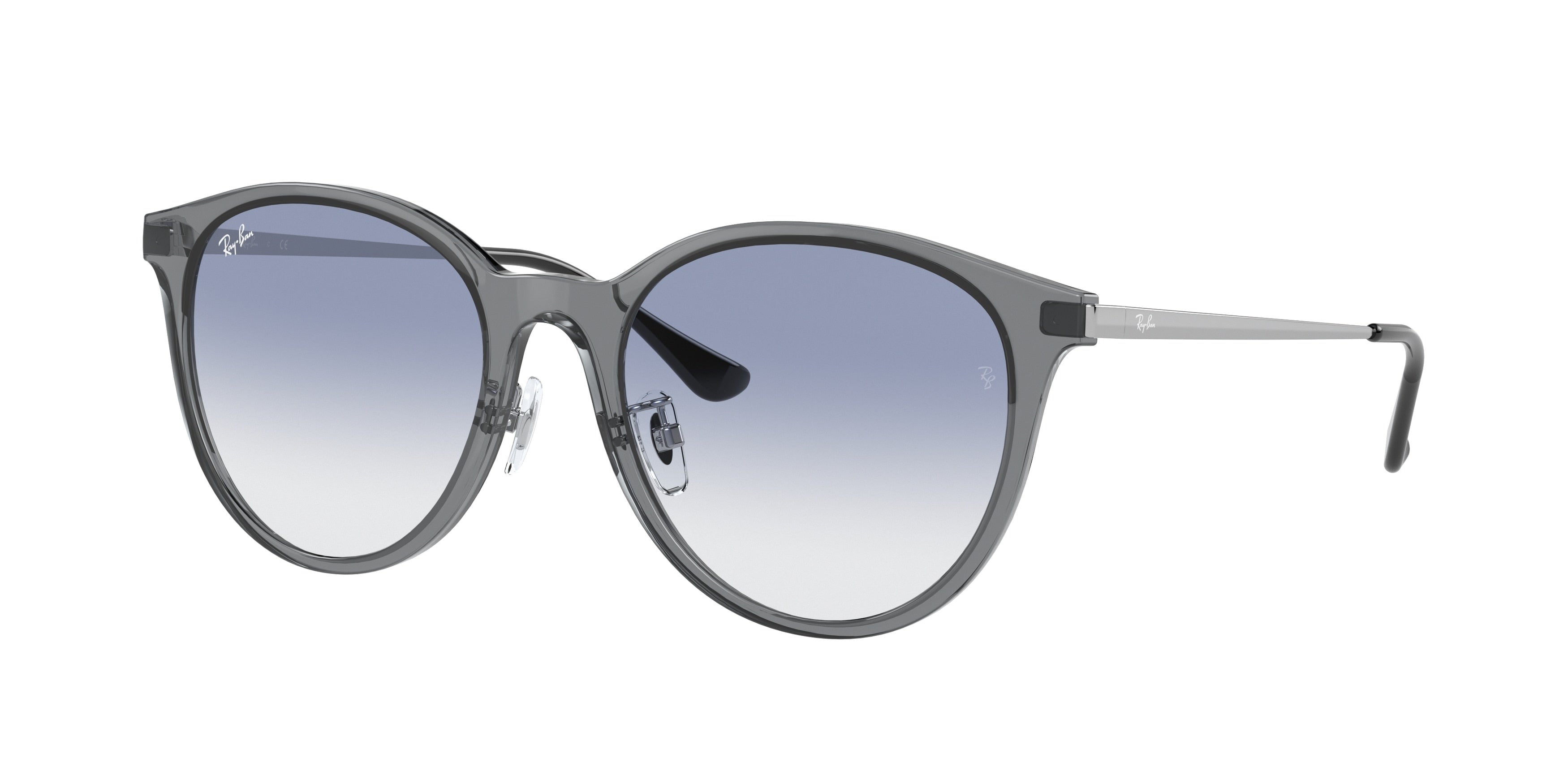 Ray-Ban RB4334D Square Sunglasses  661119-Transparent Grey 55-145-19 - Color Map Grey