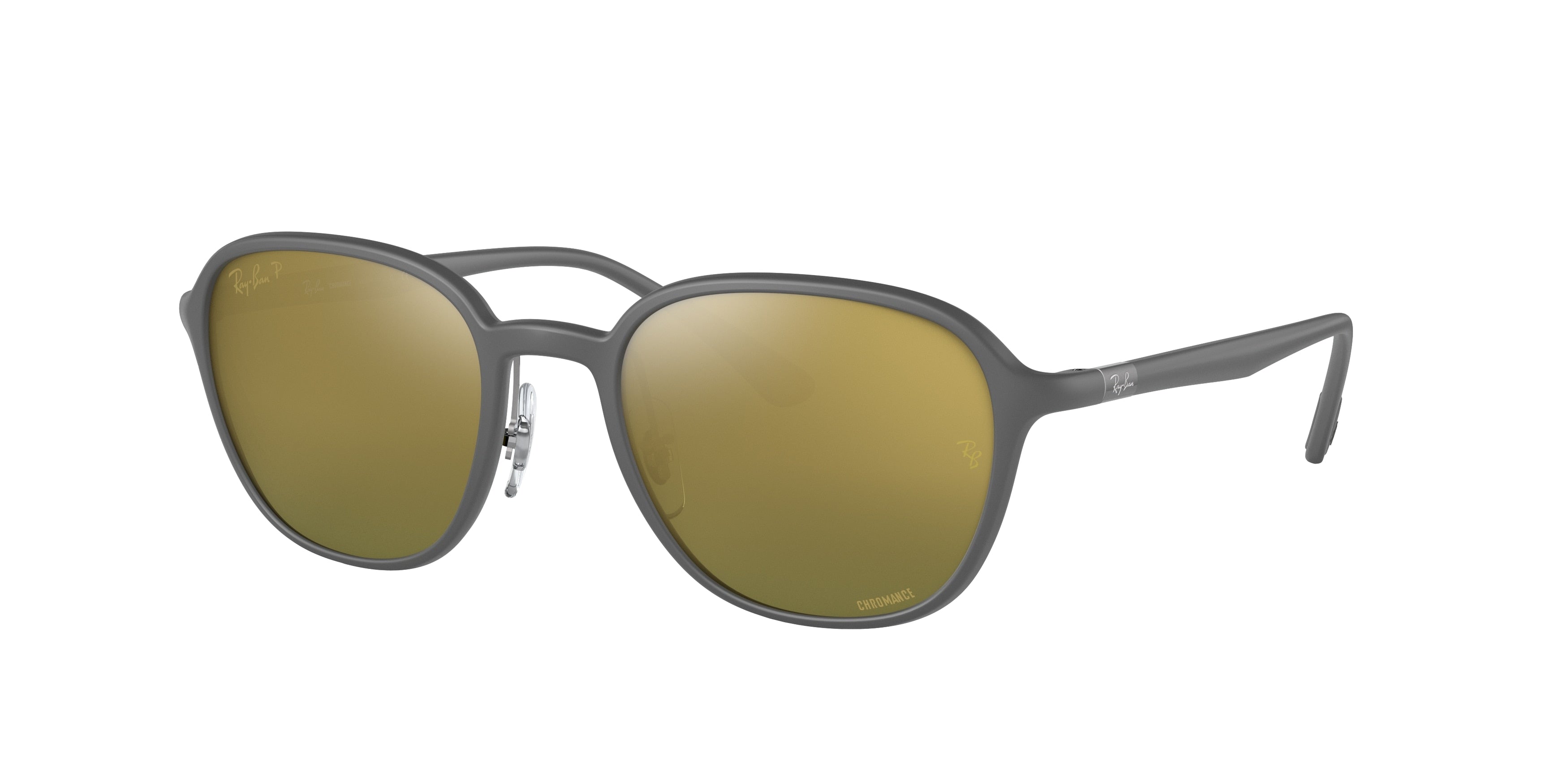 Ray-Ban CHROMANCE RB4341CH Square Sunglasses  60176O-Grey 51-140-20 - Color Map Grey