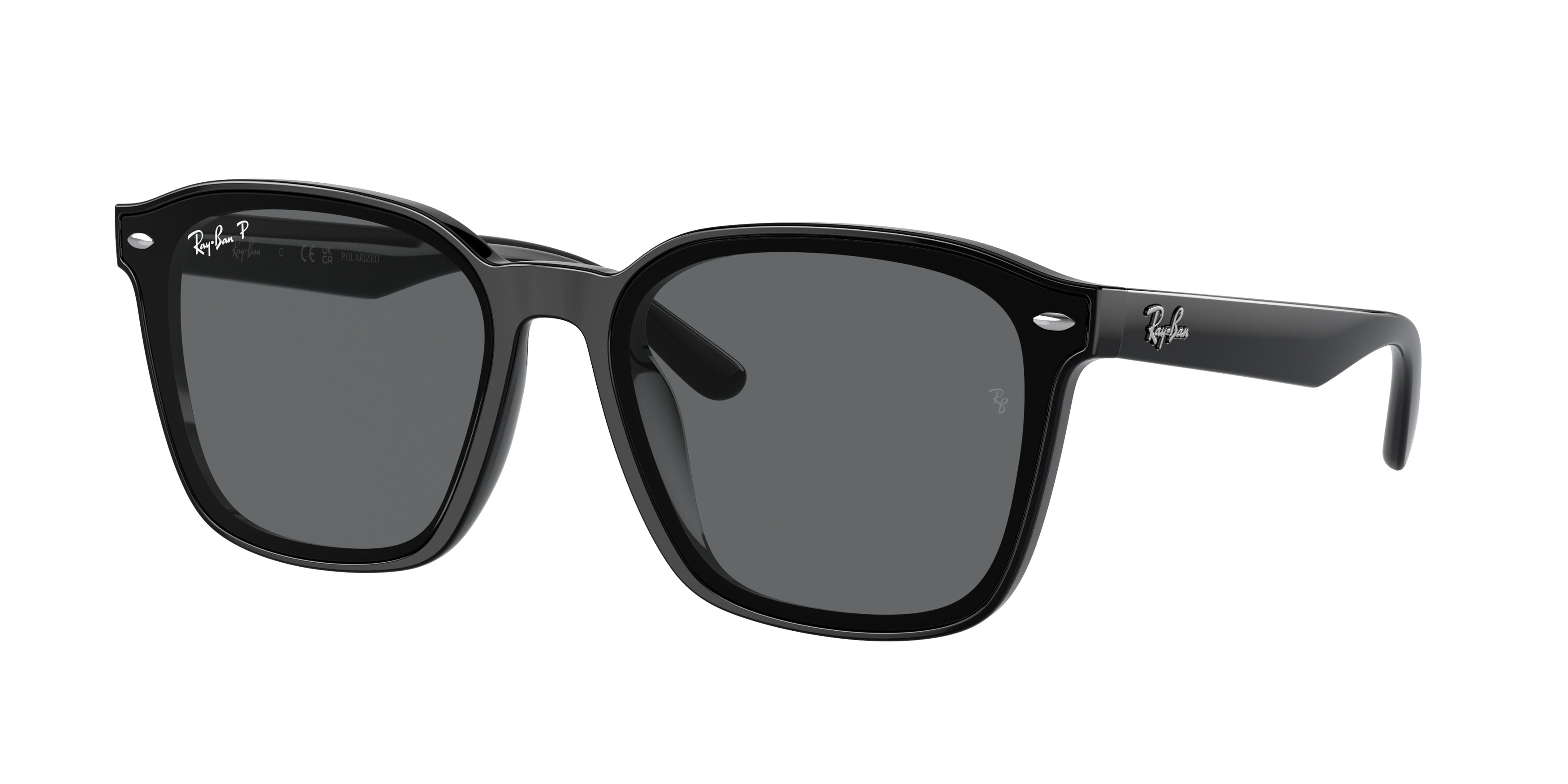 Ray-Ban RB4392D Square Sunglasses  601/81-Black 66-145-17 - Color Map Black