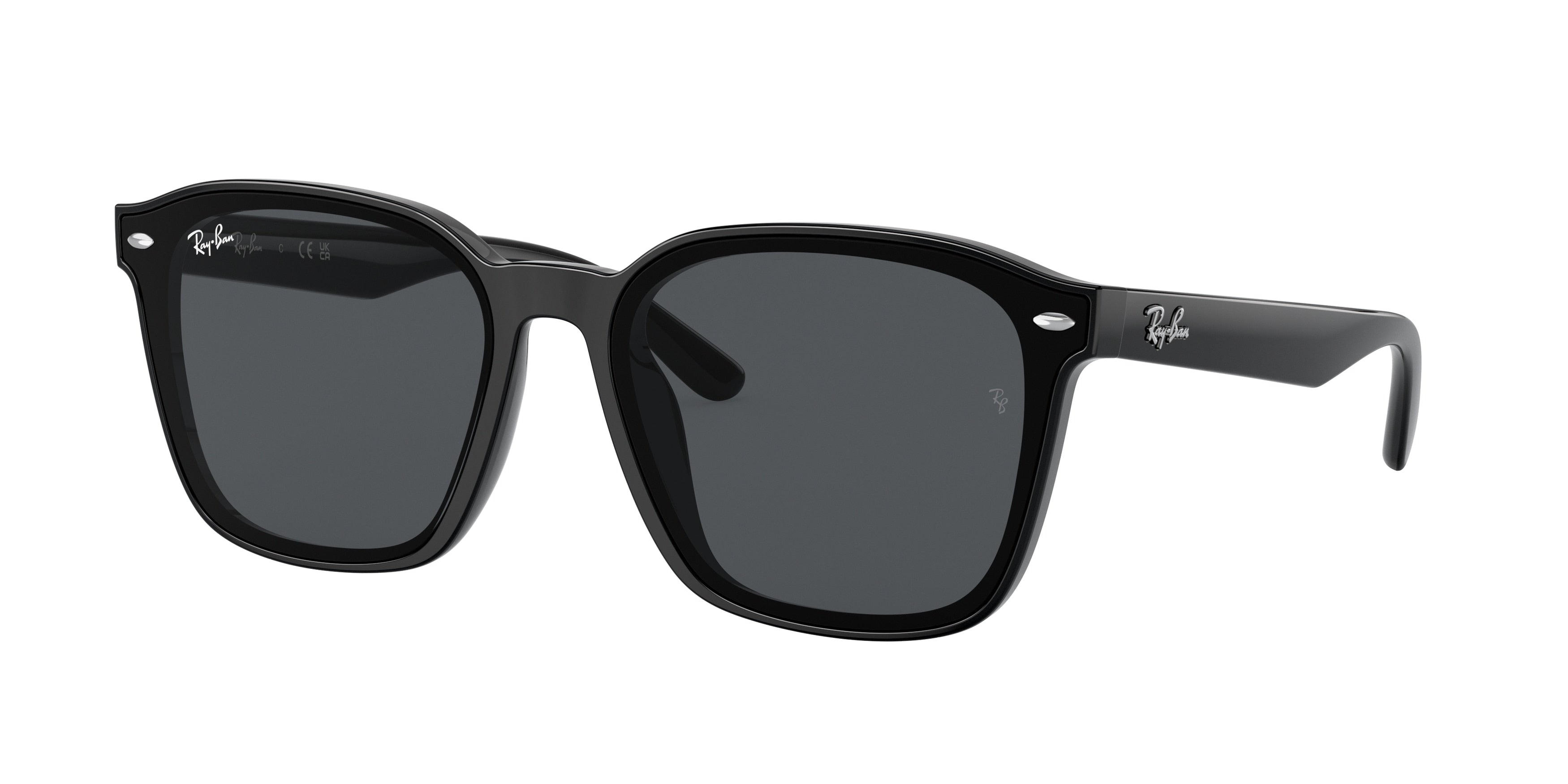 Ray-Ban RB4392D Square Sunglasses  601/87-Black 66-145-17 - Color Map Black