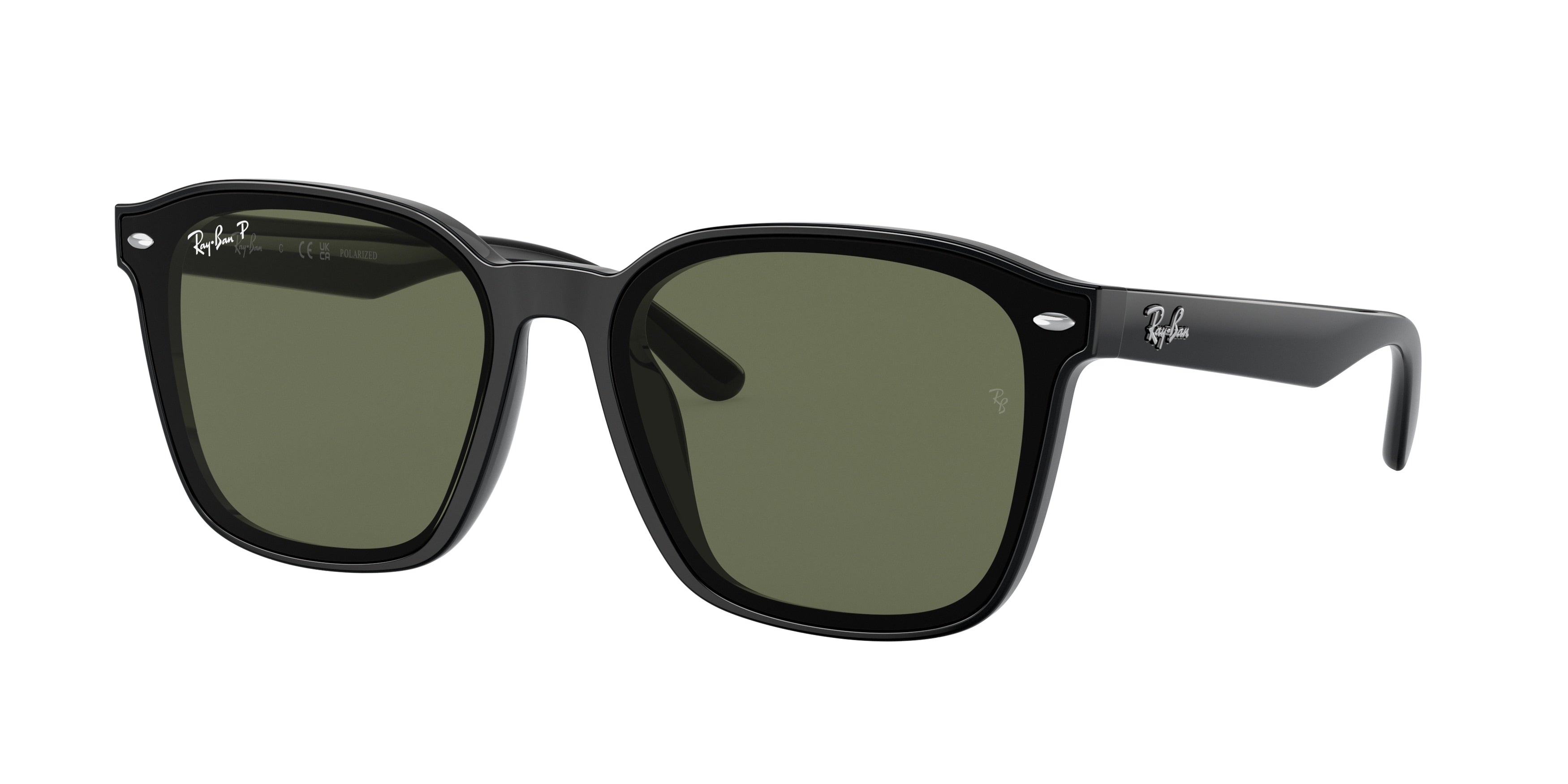 Ray-Ban RB4392D Square Sunglasses  601/9A-Black 66-145-17 - Color Map Black