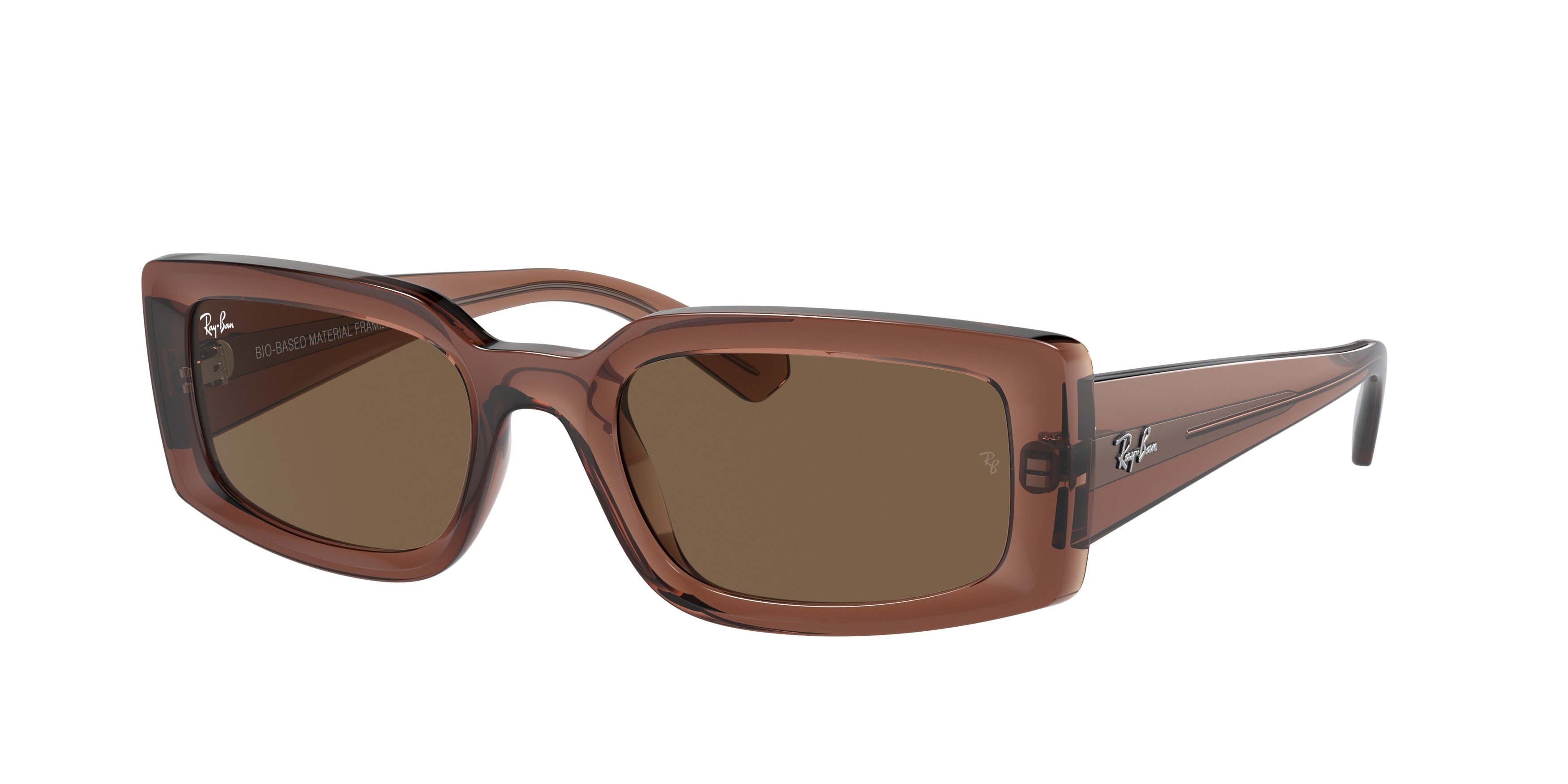 Ray-Ban KILIANE RB4395F Pillow Sunglasses  667873-Transparent Brown 54-140-21 - Color Map Brown