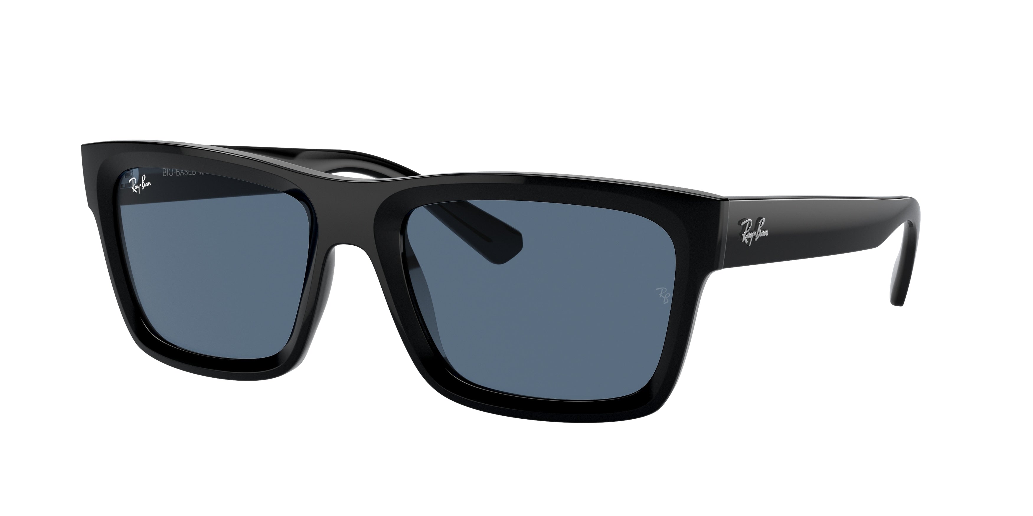 Ray-Ban WARREN RB4396F Rectangle Sunglasses  667780-Black 57-145-20 - Color Map Black