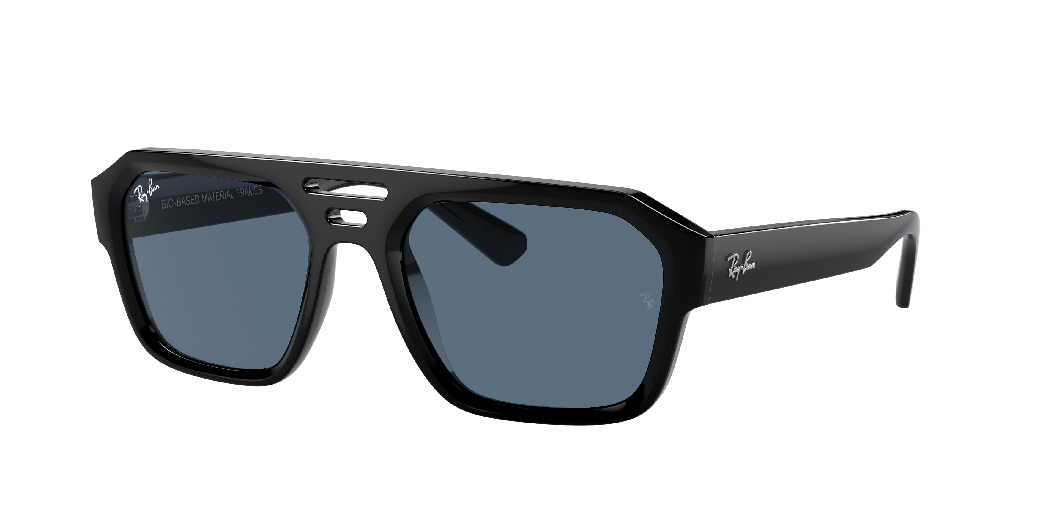 Ray-Ban CORRIGAN RB4397 Irregular Sunglasses  667780-Black 54-145-20 - Color Map Black