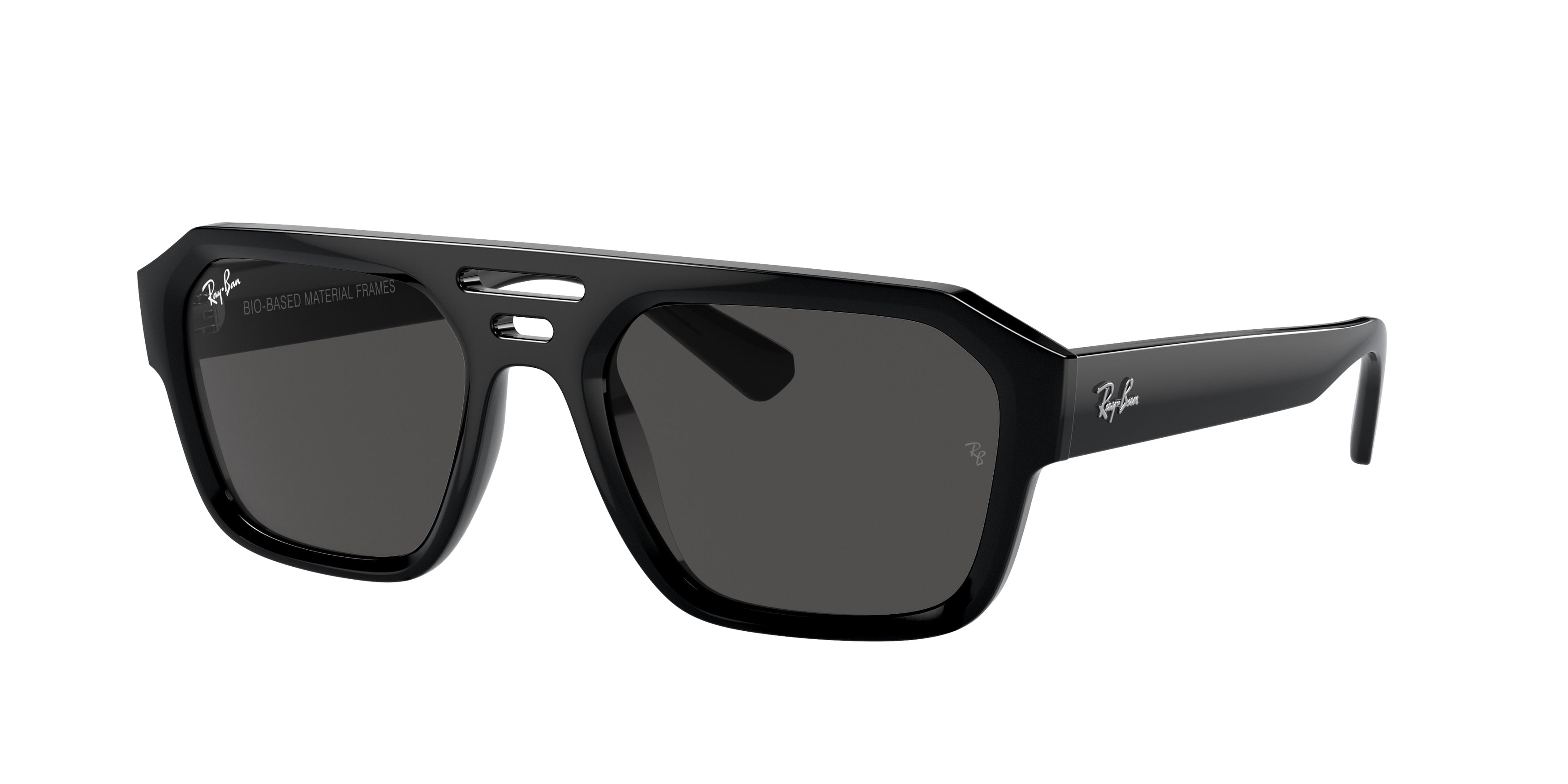 Ray-Ban CORRIGAN RB4397 Irregular Sunglasses  667787-Black 54-145-20 - Color Map Black