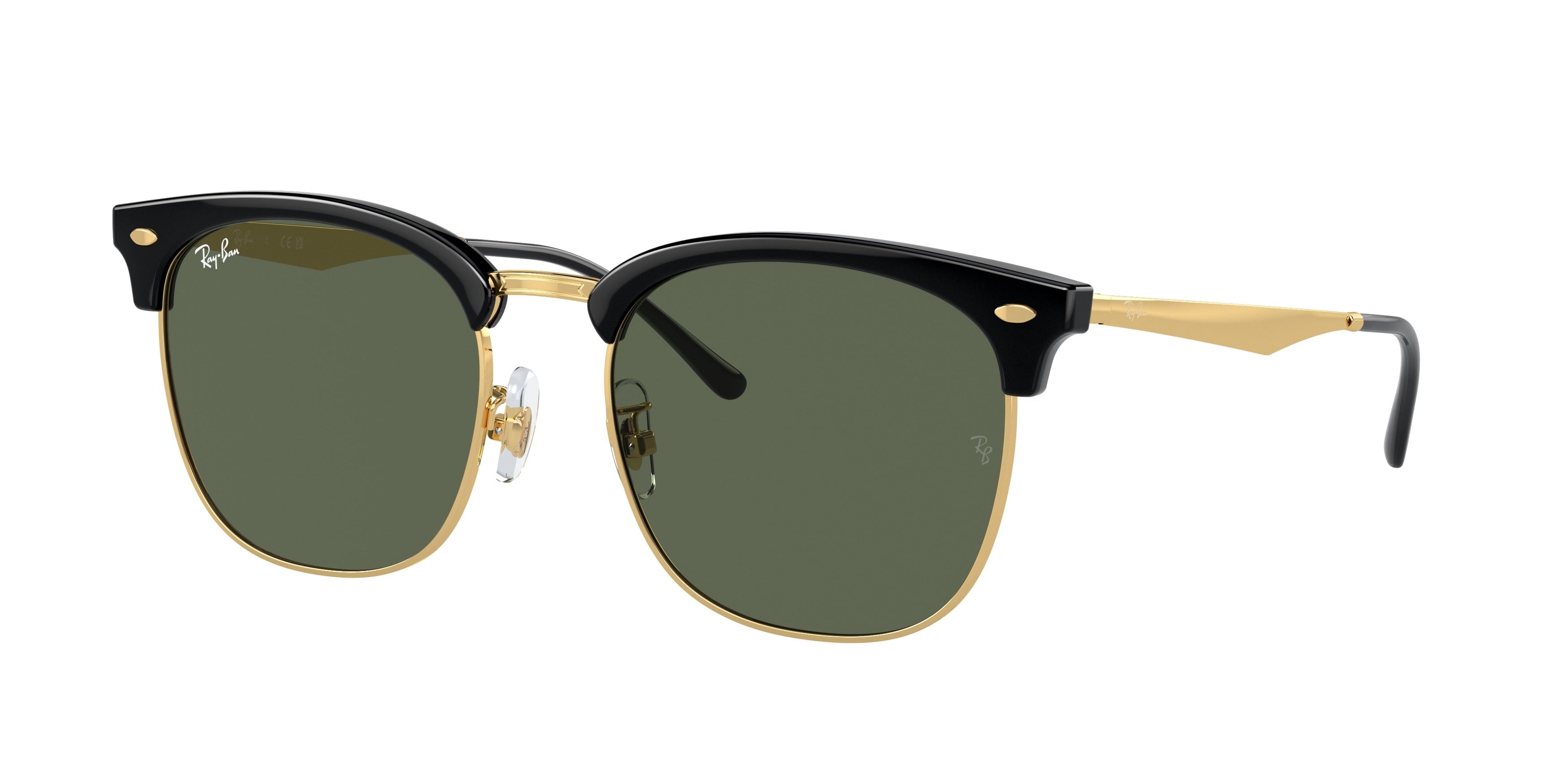 Ray-Ban RB4418D Square Sunglasses  601/31-Black On Gold 56-145-19 - Color Map Black