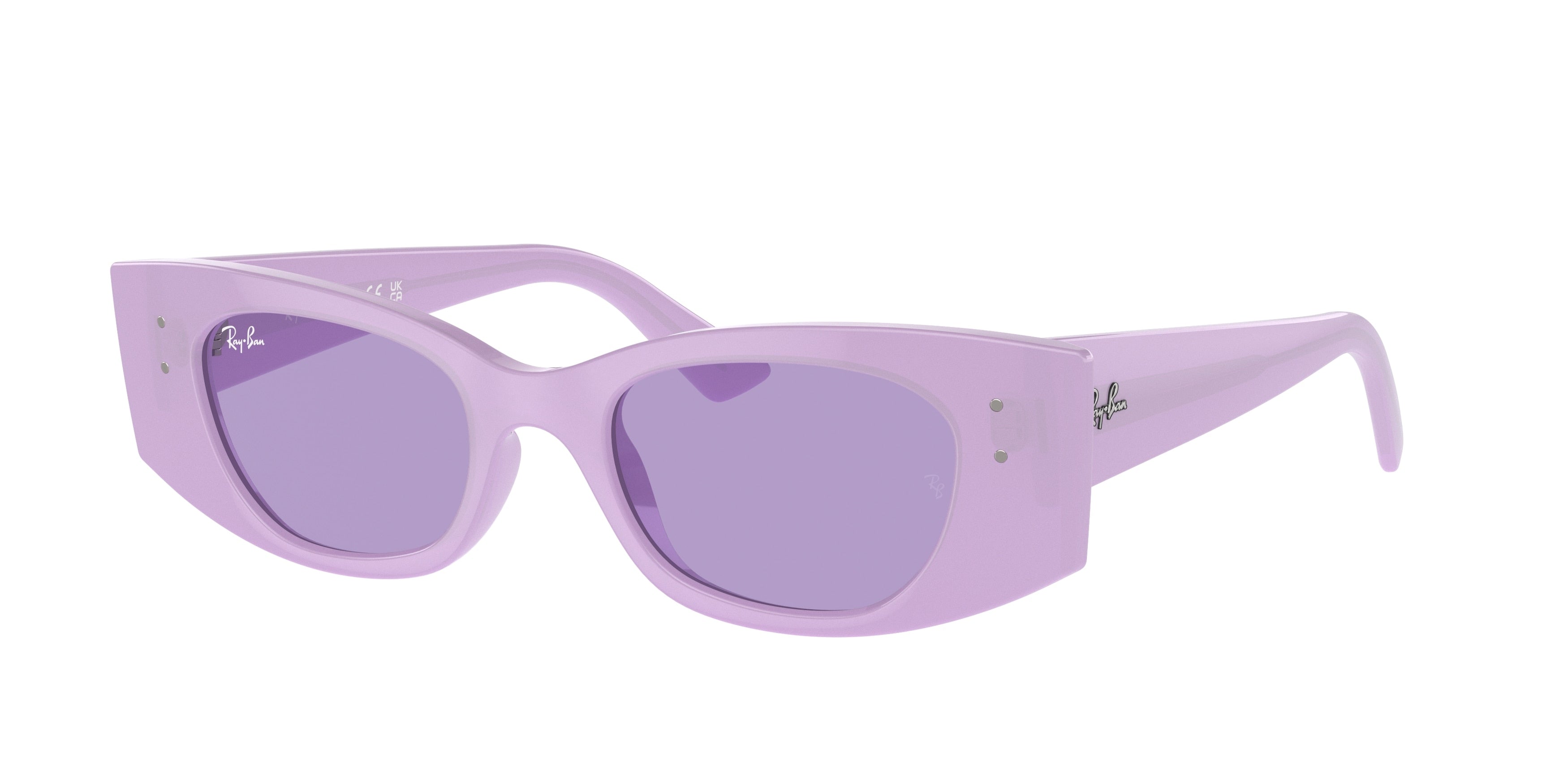 Ray-Ban KAT RB4427 Irregular Sunglasses  67581A-Lilac 49-145-20 - Color Map Violet