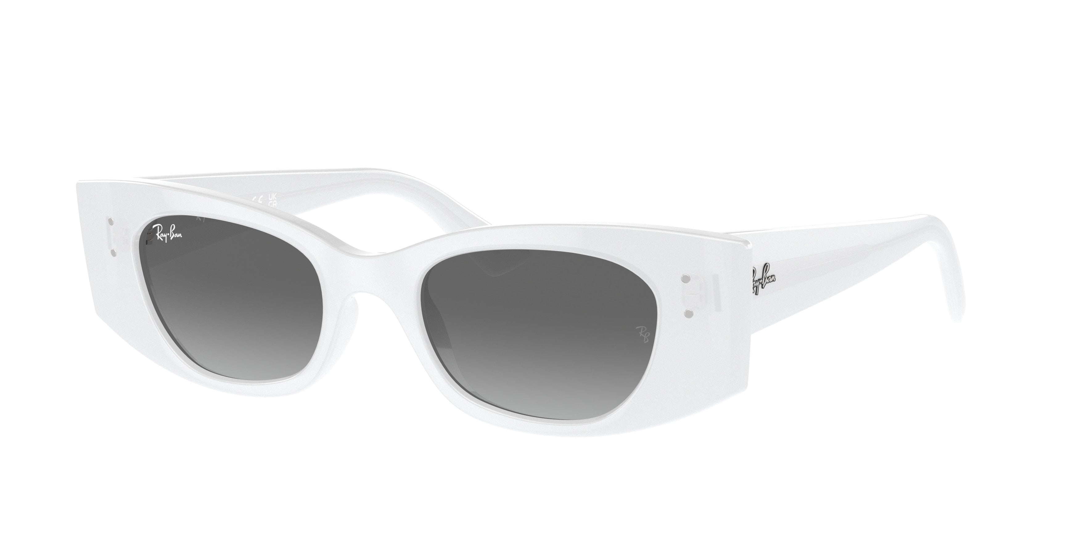 Ray-Ban KAT RB4427 Irregular Sunglasses  675911-White 49-145-20 - Color Map White