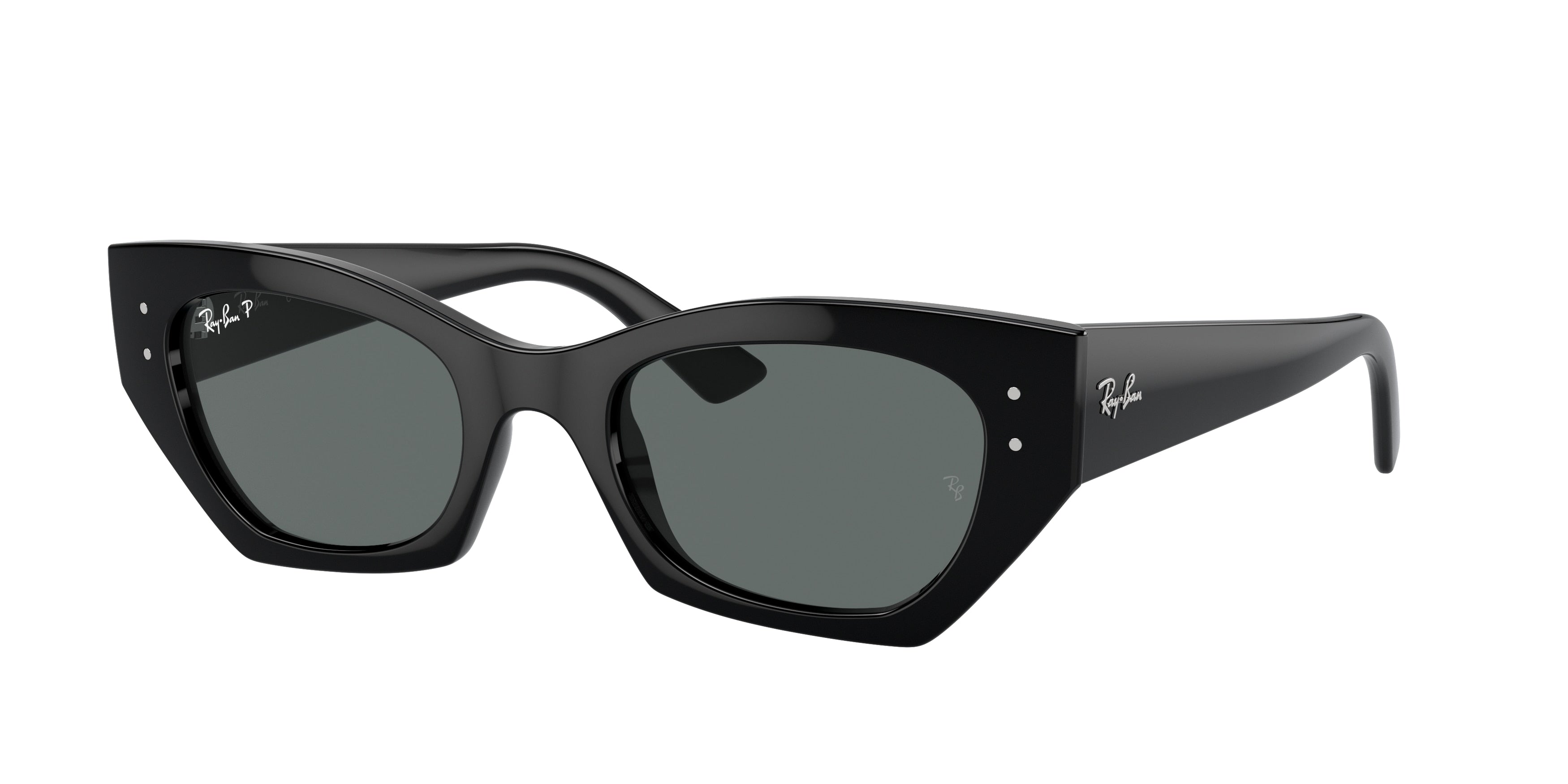 Ray-Ban ZENA RB4430F Irregular Sunglasses  667781-Black 52-145-22 - Color Map Black