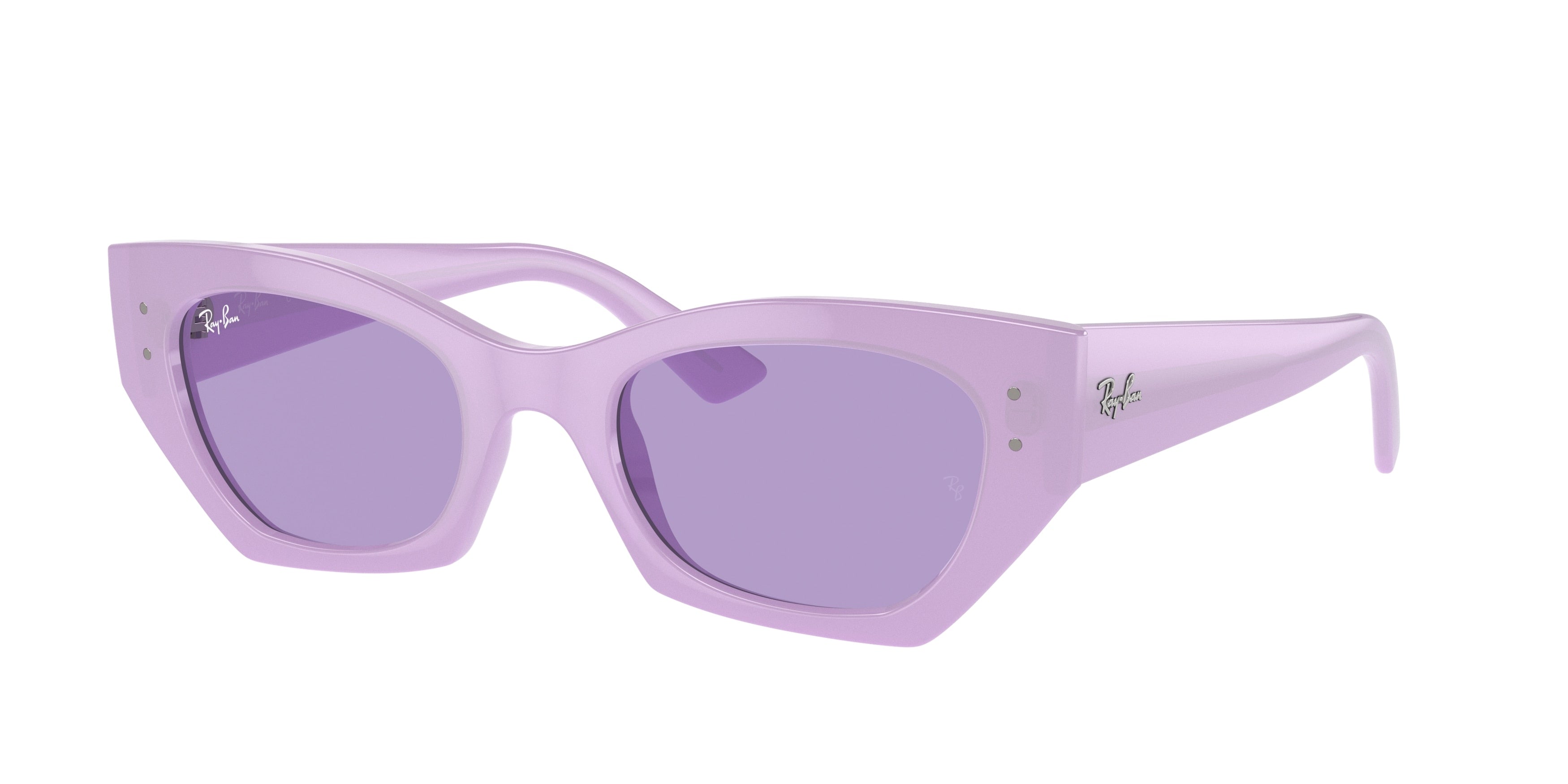 Ray-Ban ZENA RB4430F Irregular Sunglasses  67581A-Lilac 52-145-22 - Color Map Violet