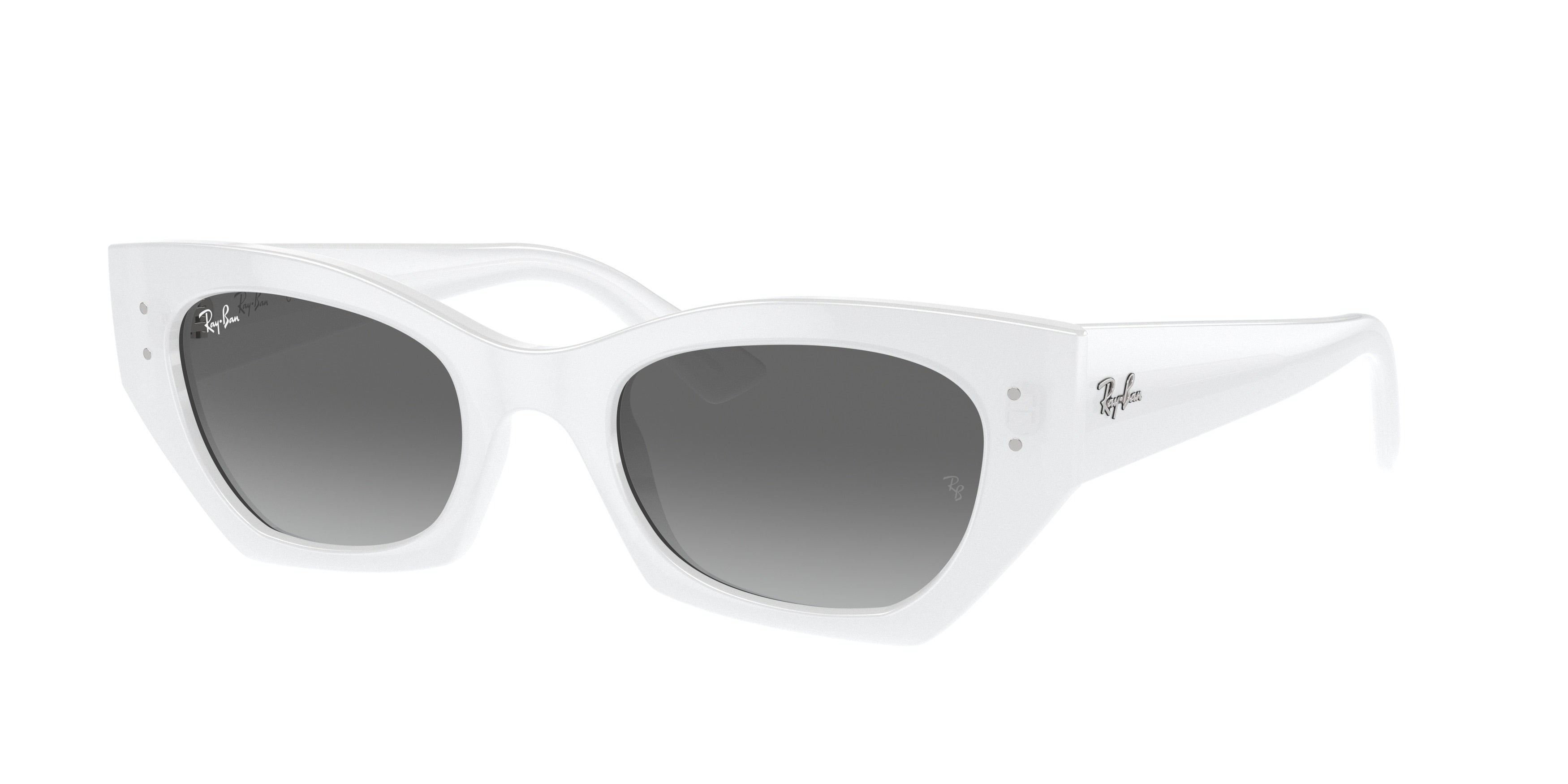 Ray-Ban ZENA RB4430F Irregular Sunglasses  675911-White Snow 52-145-22 - Color Map White