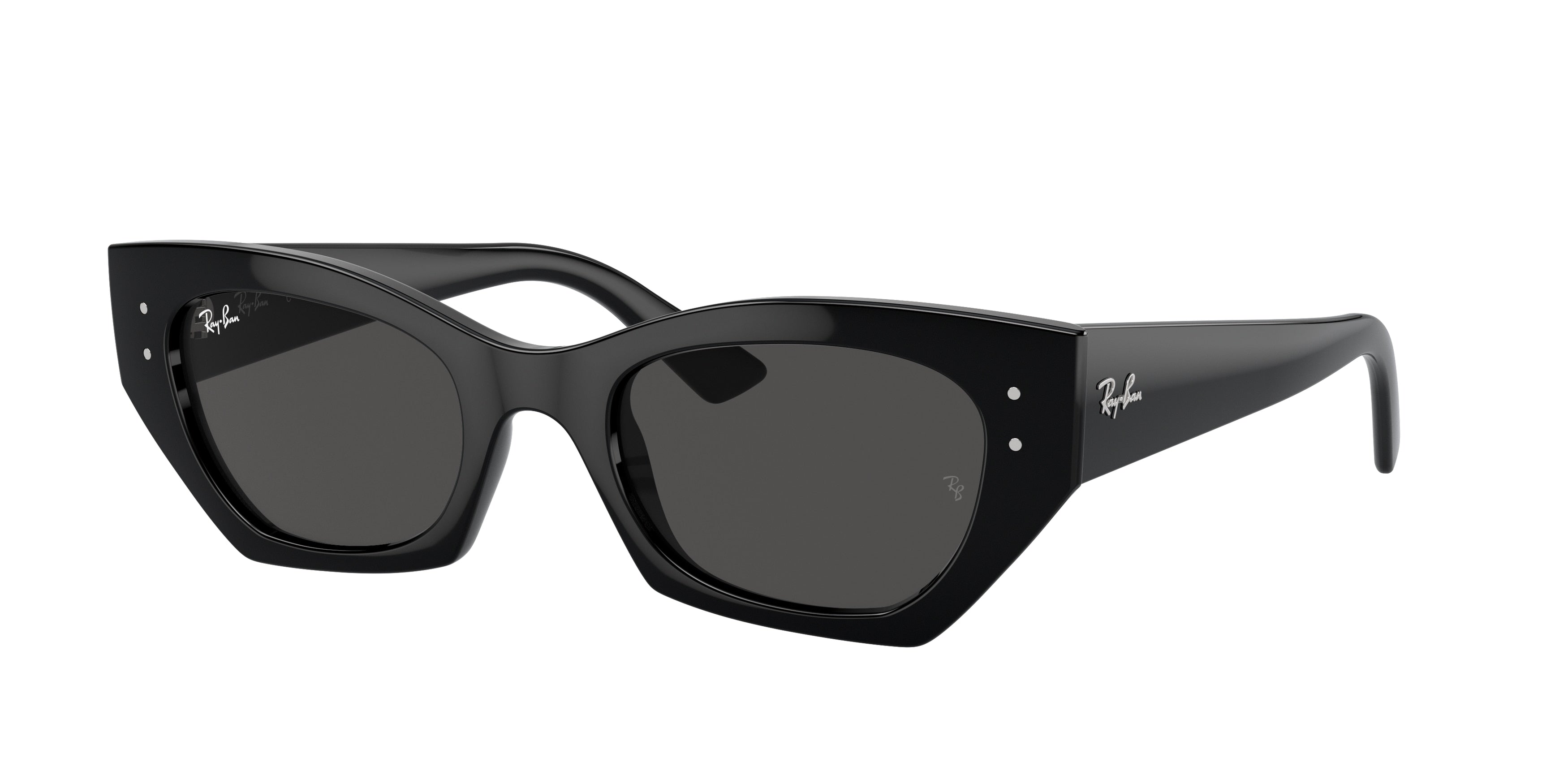 Ray-Ban ZENA RB4430 Irregular Sunglasses  667787-Black 52-145-22 - Color Map Black