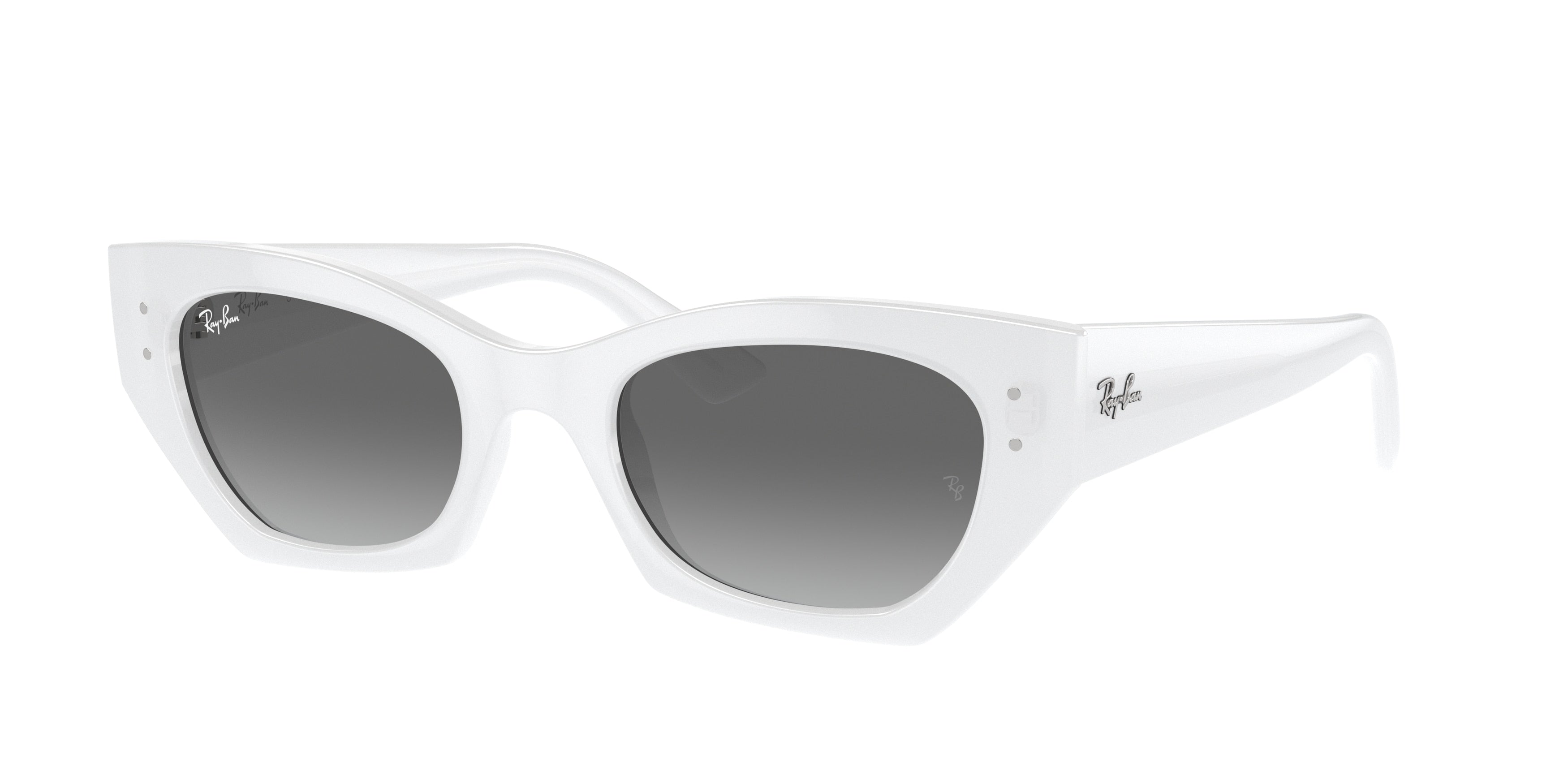 Ray-Ban ZENA RB4430 Irregular Sunglasses  675911-White Snow 52-145-22 - Color Map White