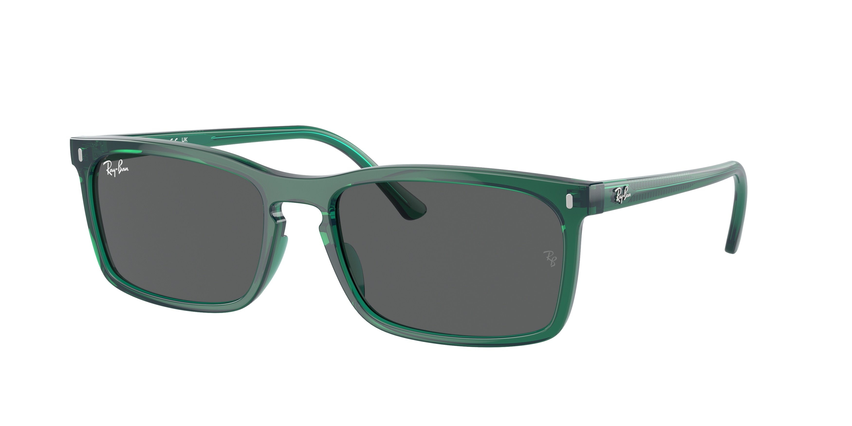 Ray-Ban RB4435 Rectangle Sunglasses  6615B1-Transparent Green 59-145-18 - Color Map Green