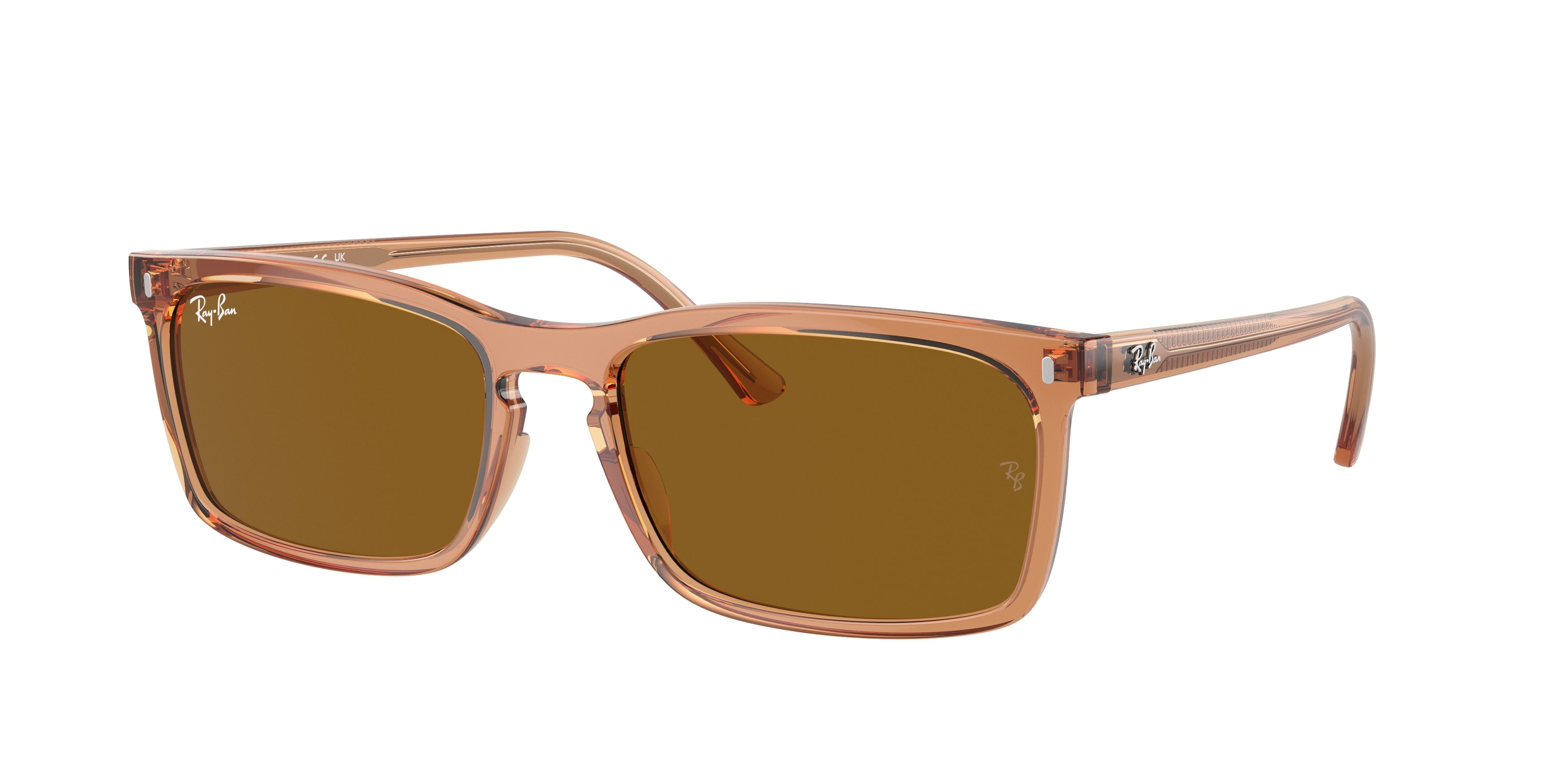 Ray-Ban RB4435 Rectangle Sunglasses  676433-Transparent Brown 59-145-18 - Color Map Brown