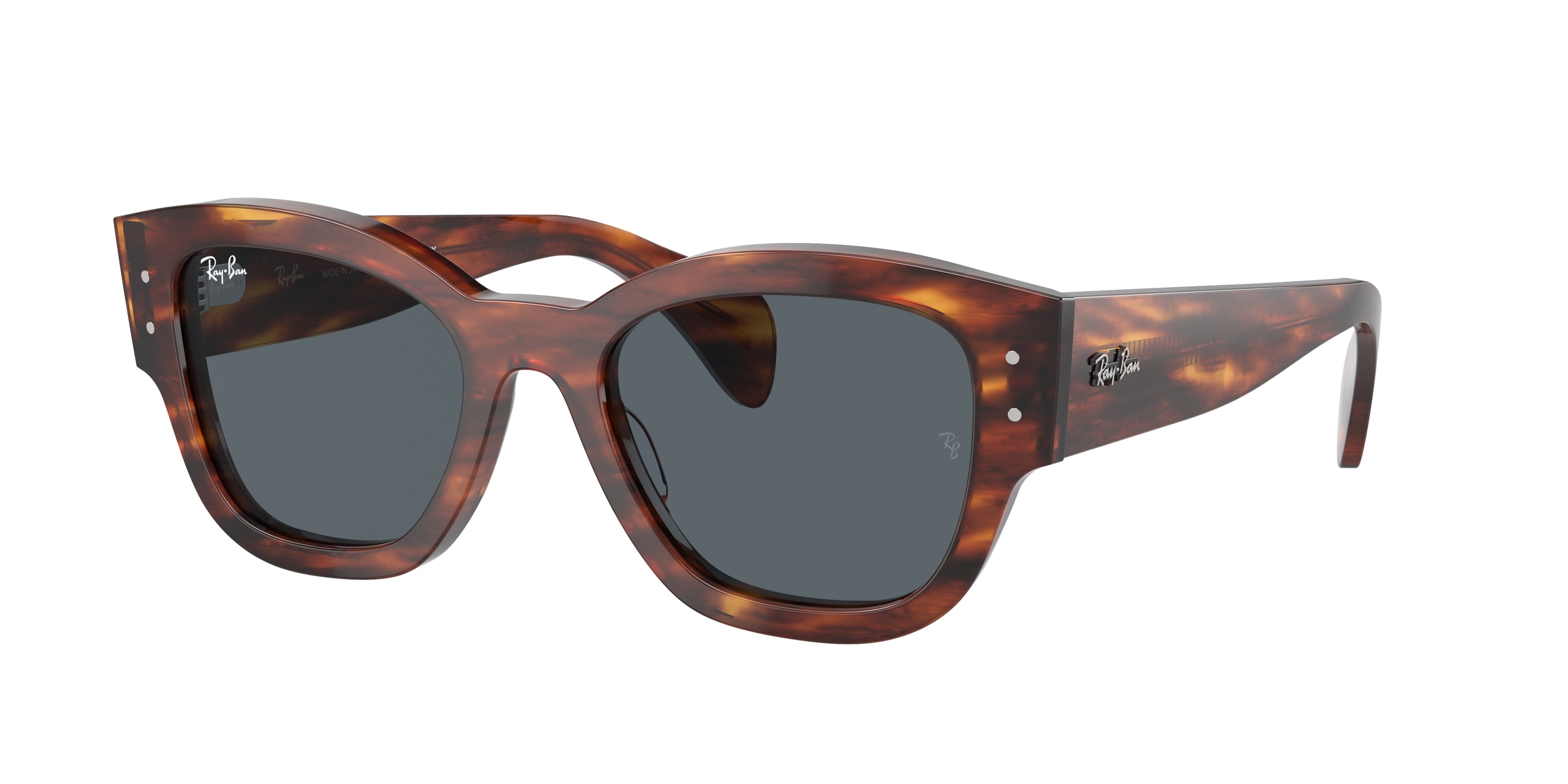 Ray-Ban JORGE RB7681SF Square Sunglasses  954/R5-Striped Havana 52-145-20 - Color Map Brown