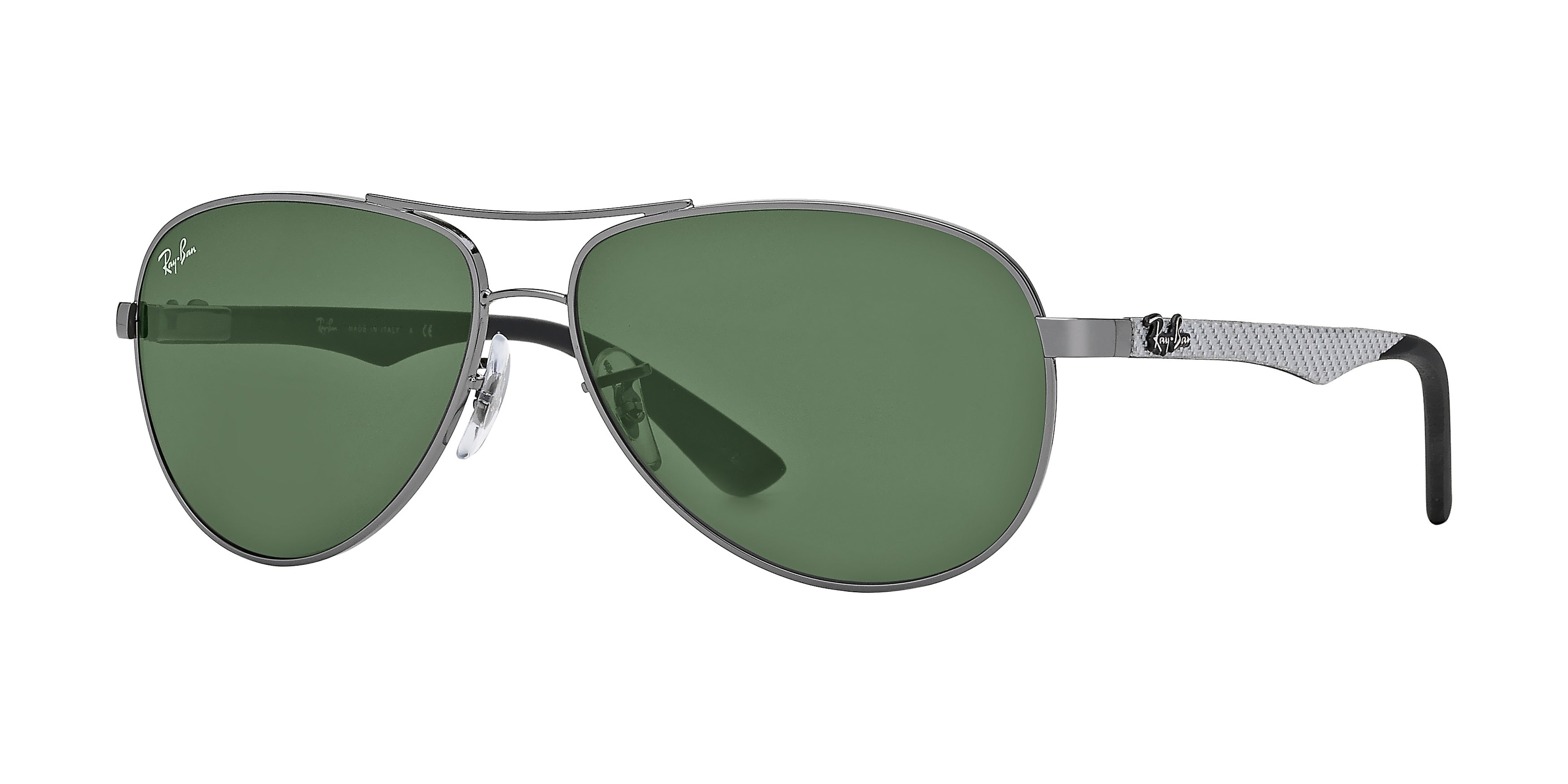 Ray-Ban CARBON FIBRE RB8313 Pilot Sunglasses  004-Gunmetal 61-140-13 - Color Map Grey