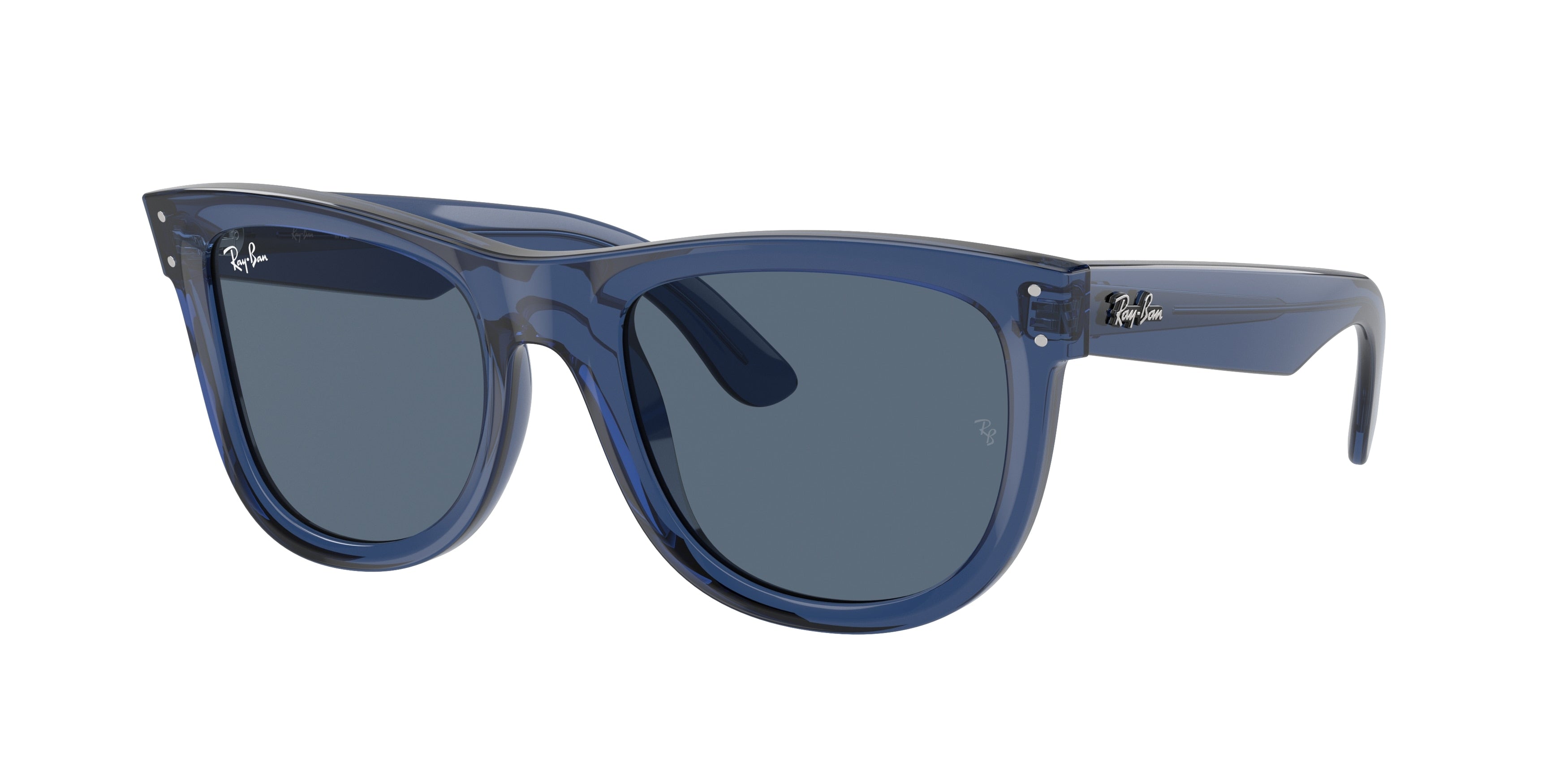 Ray-Ban WAYFARER REVERSE RBR0502SF Square Sunglasses  67083A-Transparent Navy Blue 53-145-20 - Color Map Blue